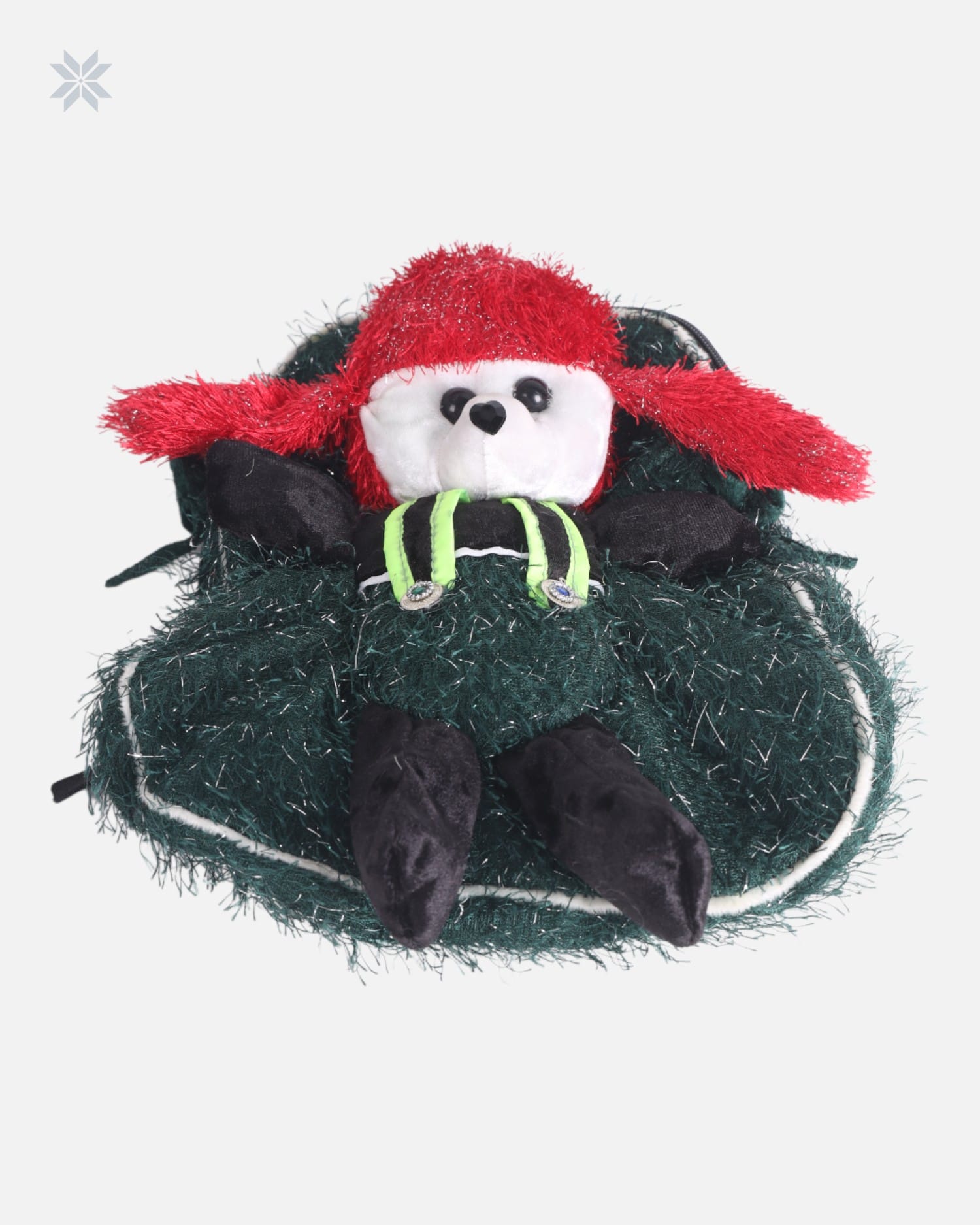 Red and Green Plush Bag for Kids