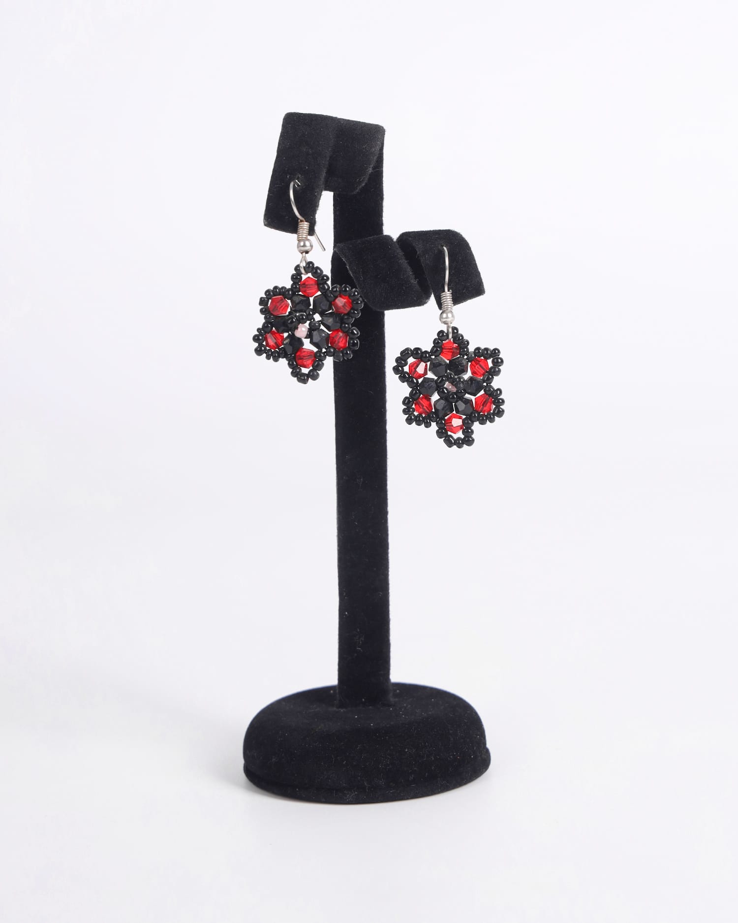 Red & Black Beaded Jewelry Set