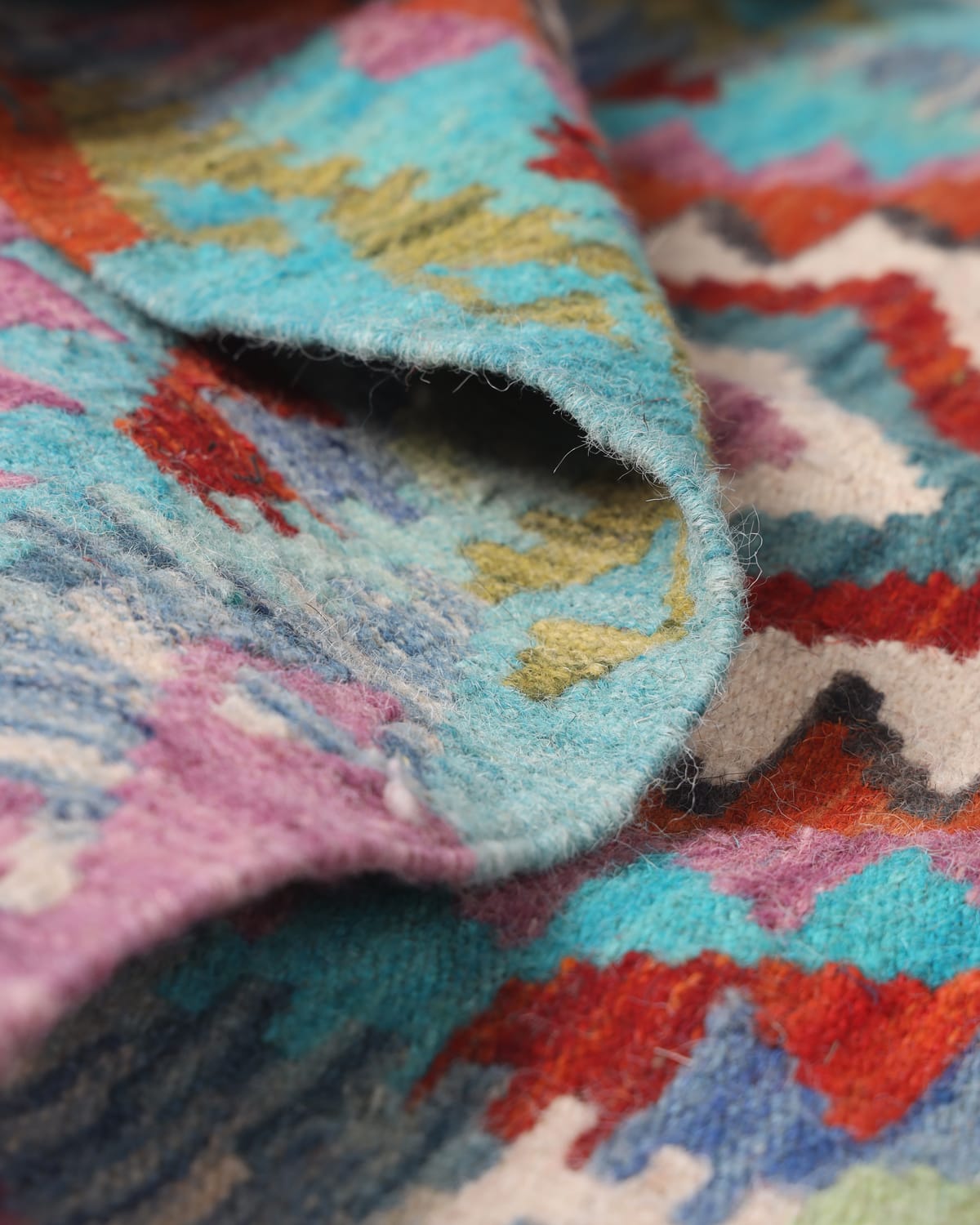 Handwoven Afghan Wool Kilim