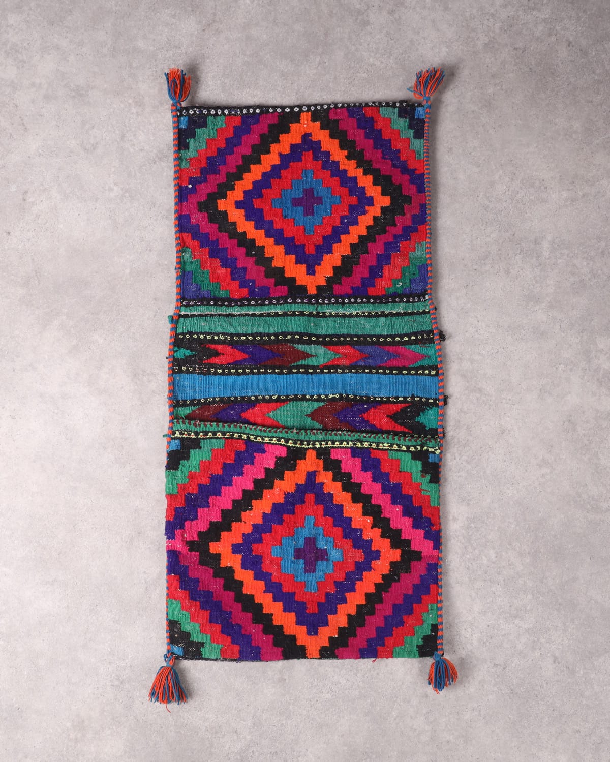 Colorful Handwoven Afghan Kilim