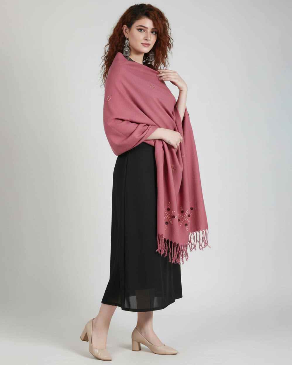 Soft Pink Handmade Afghan Cotton Chador