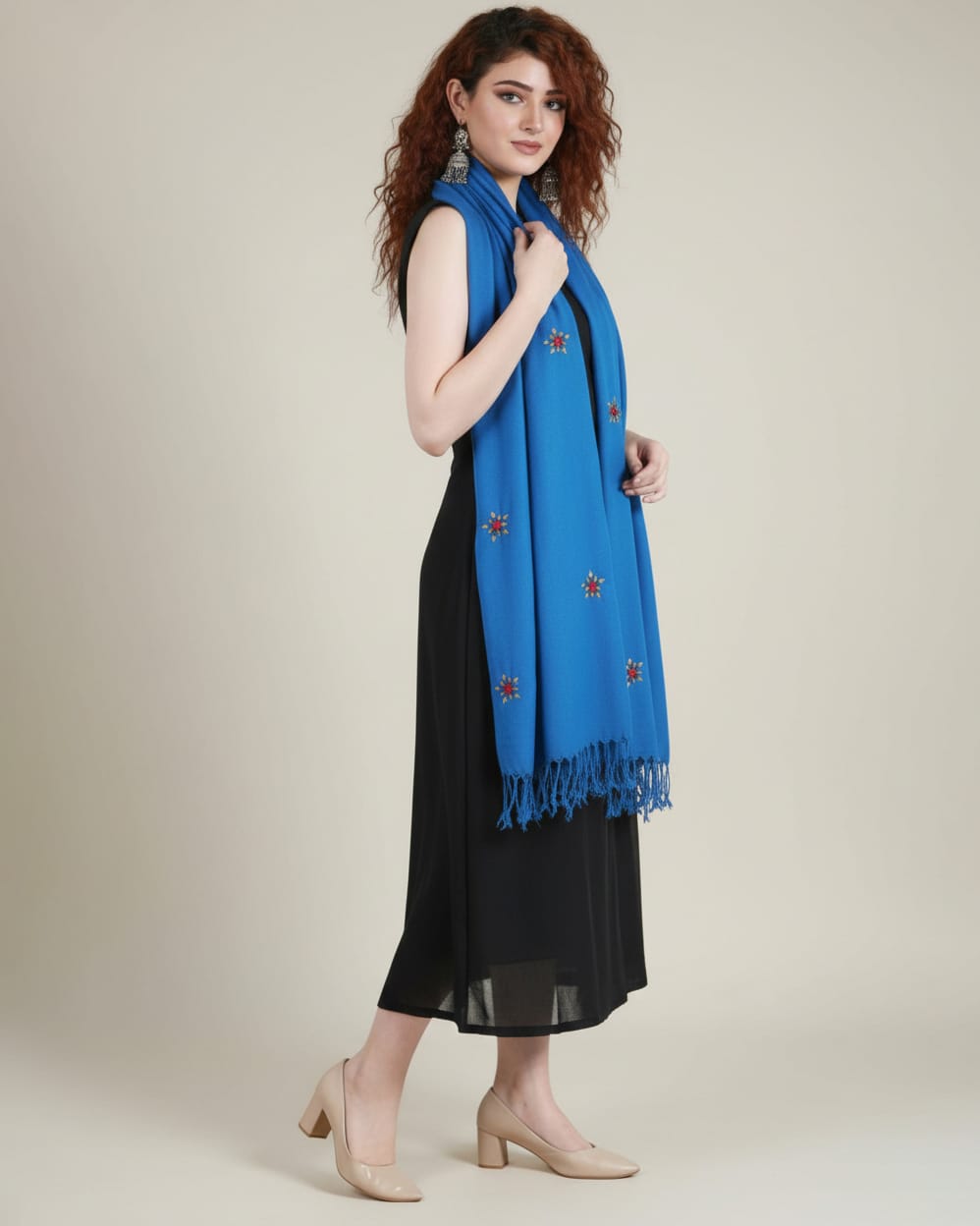 Blue Handmade Afghan Cotton Chador