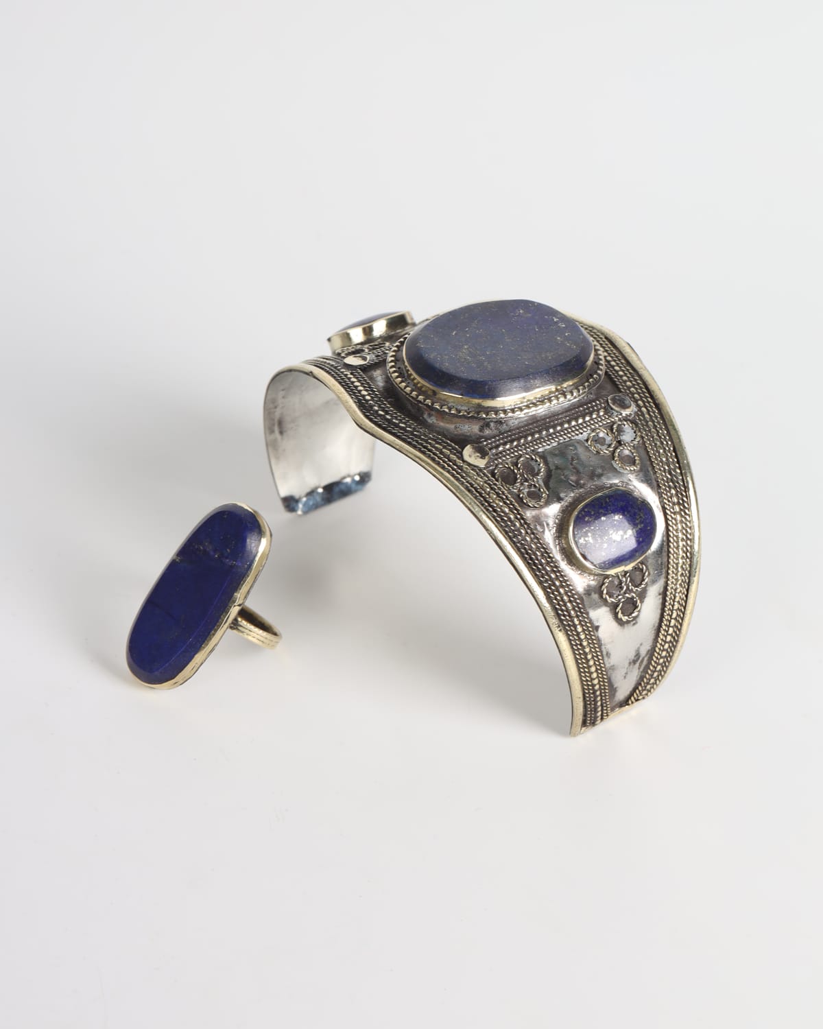 Lapis Lazuli Bracelet and Ring Set