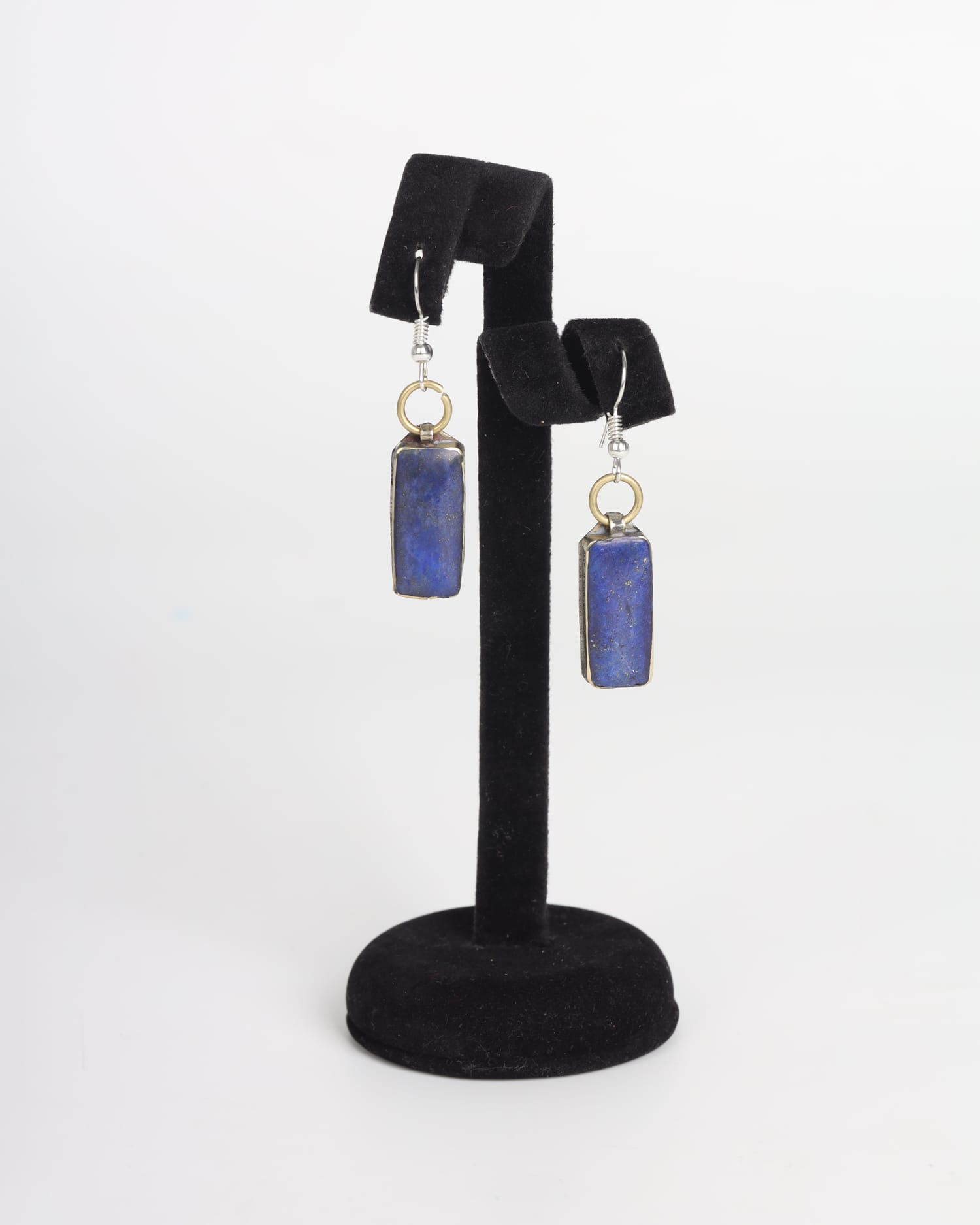 Handmade Lapis Lazuli Earrings – Gold-Plated with Lapis from Bamiyan