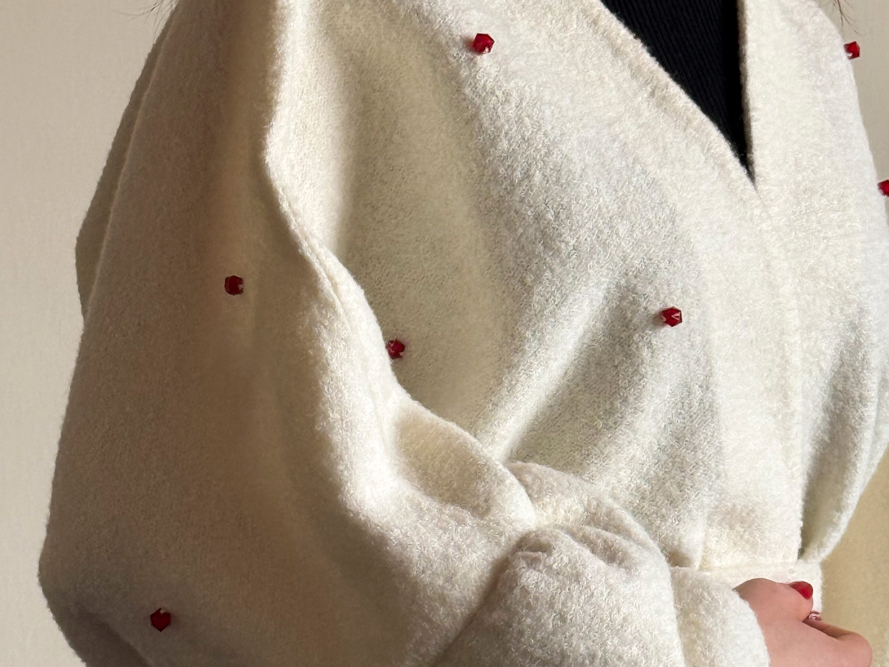 The Mohra Star Cream & Red Embroidered Two-Piece Set