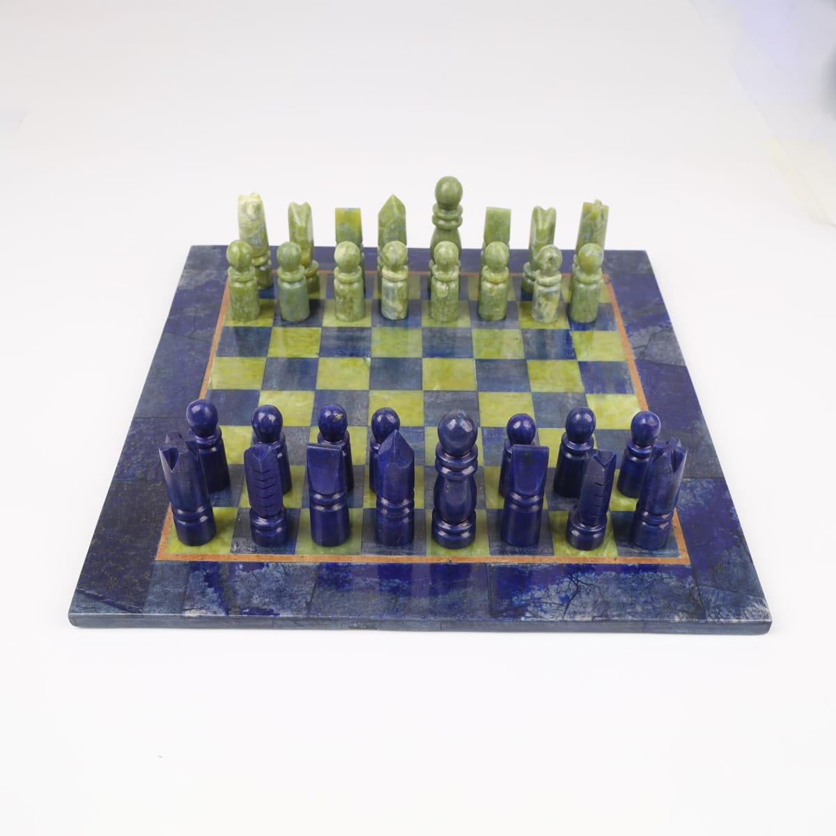 Luxury Lapis Lazuli Chess Set – Handcrafted Afghan Masterpiece