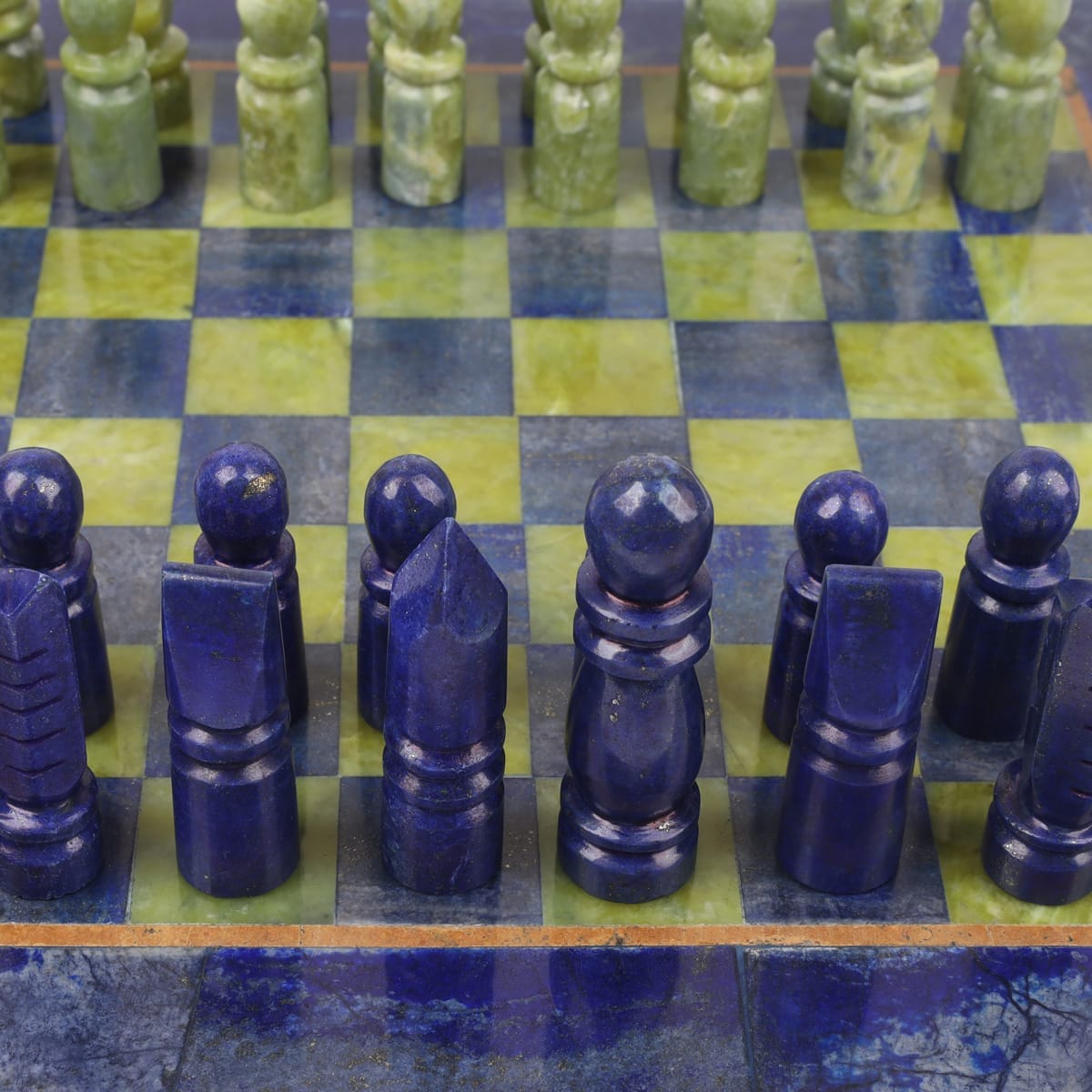 Luxury Lapis Lazuli Chess Set – Handcrafted Afghan Masterpiece