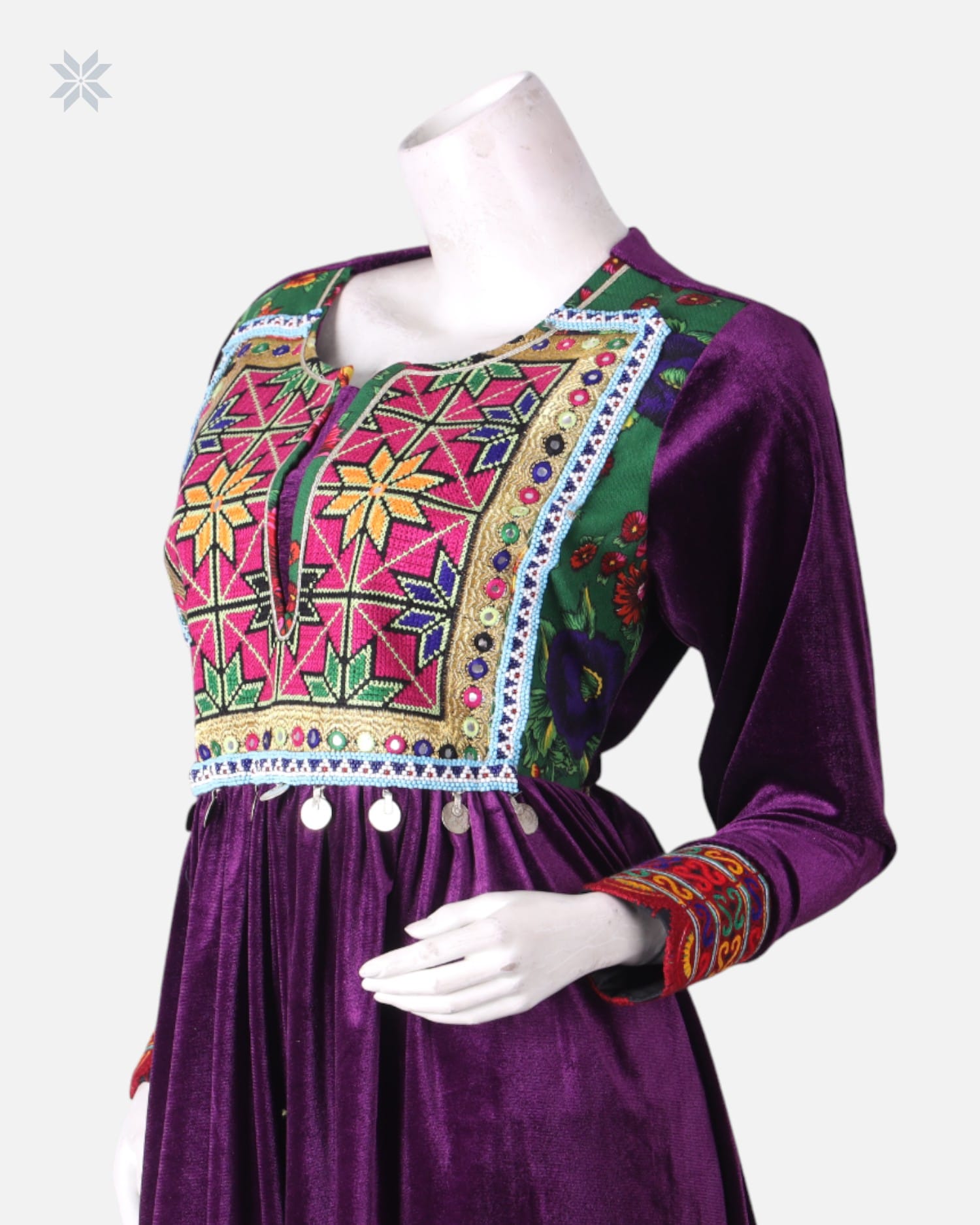 green emerald velvet dress Ramsha Pakistani Velvet Dress main image 0