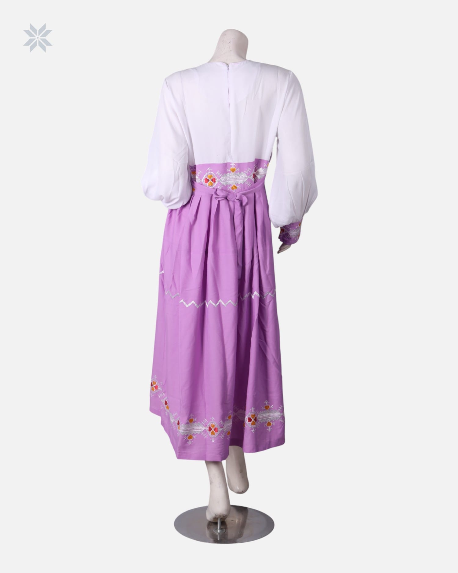 Lavender & White Women’s Simple Dress