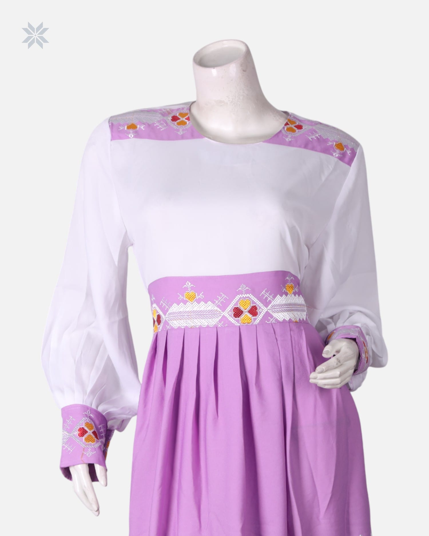 Lavender & White Women’s Simple Dress