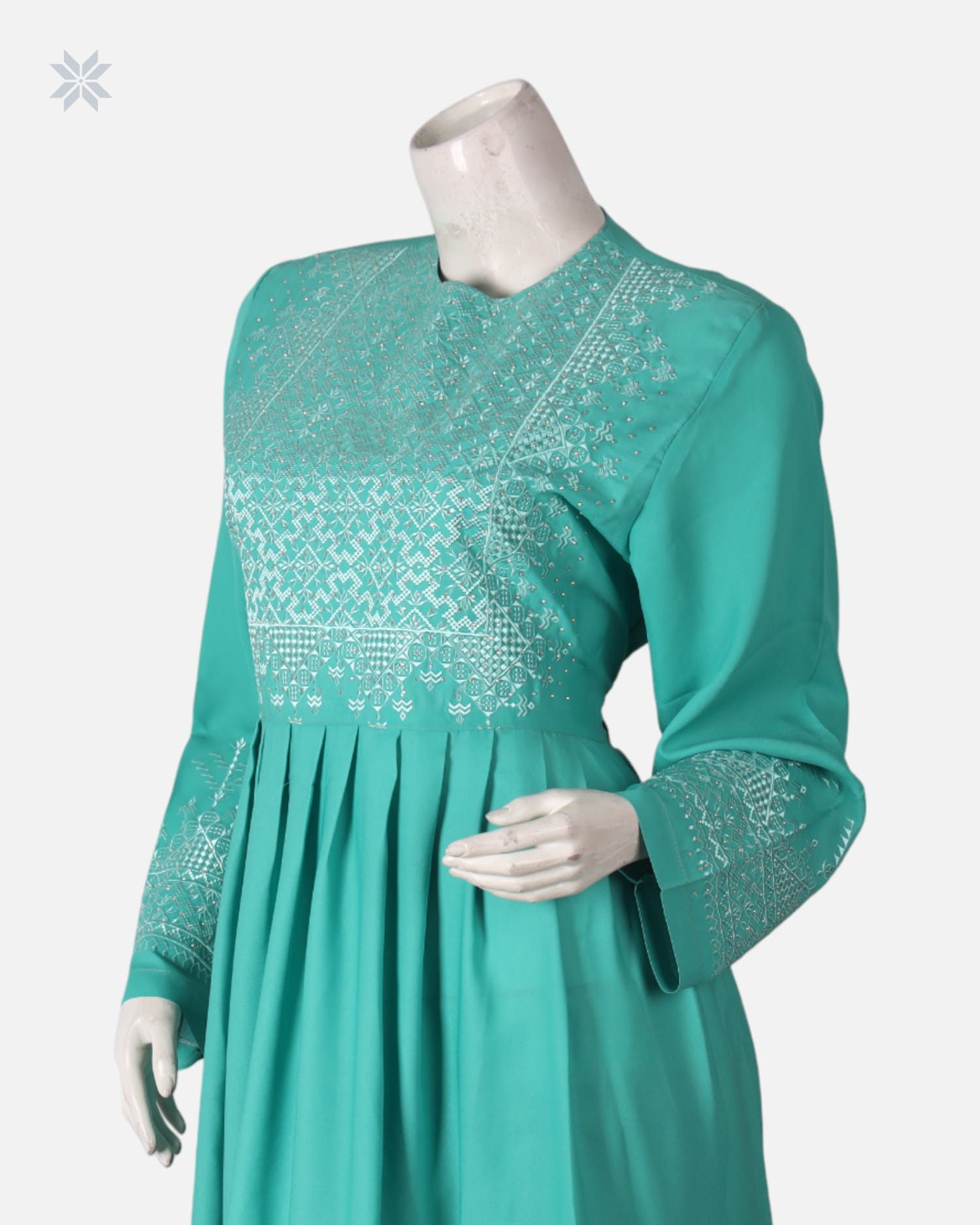 Teal Green Hazaragi Dress Set