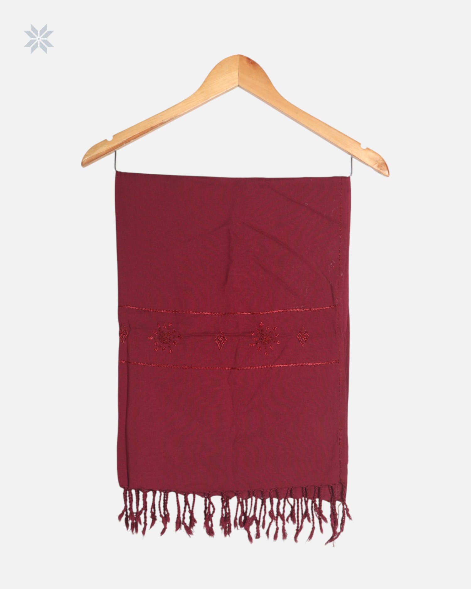 Burgundy Cotton Chador Scarf