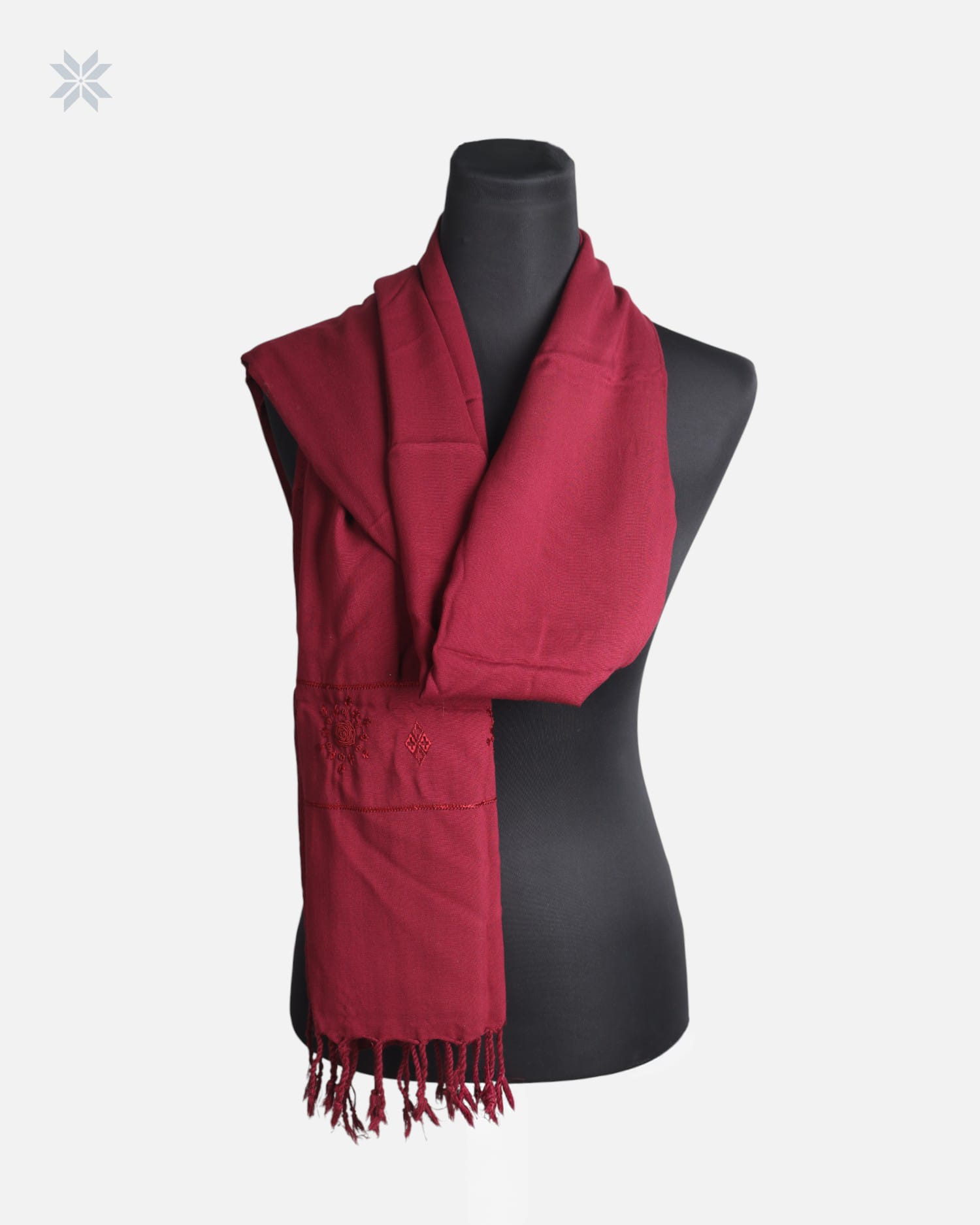 Burgundy Cotton Chador Scarf