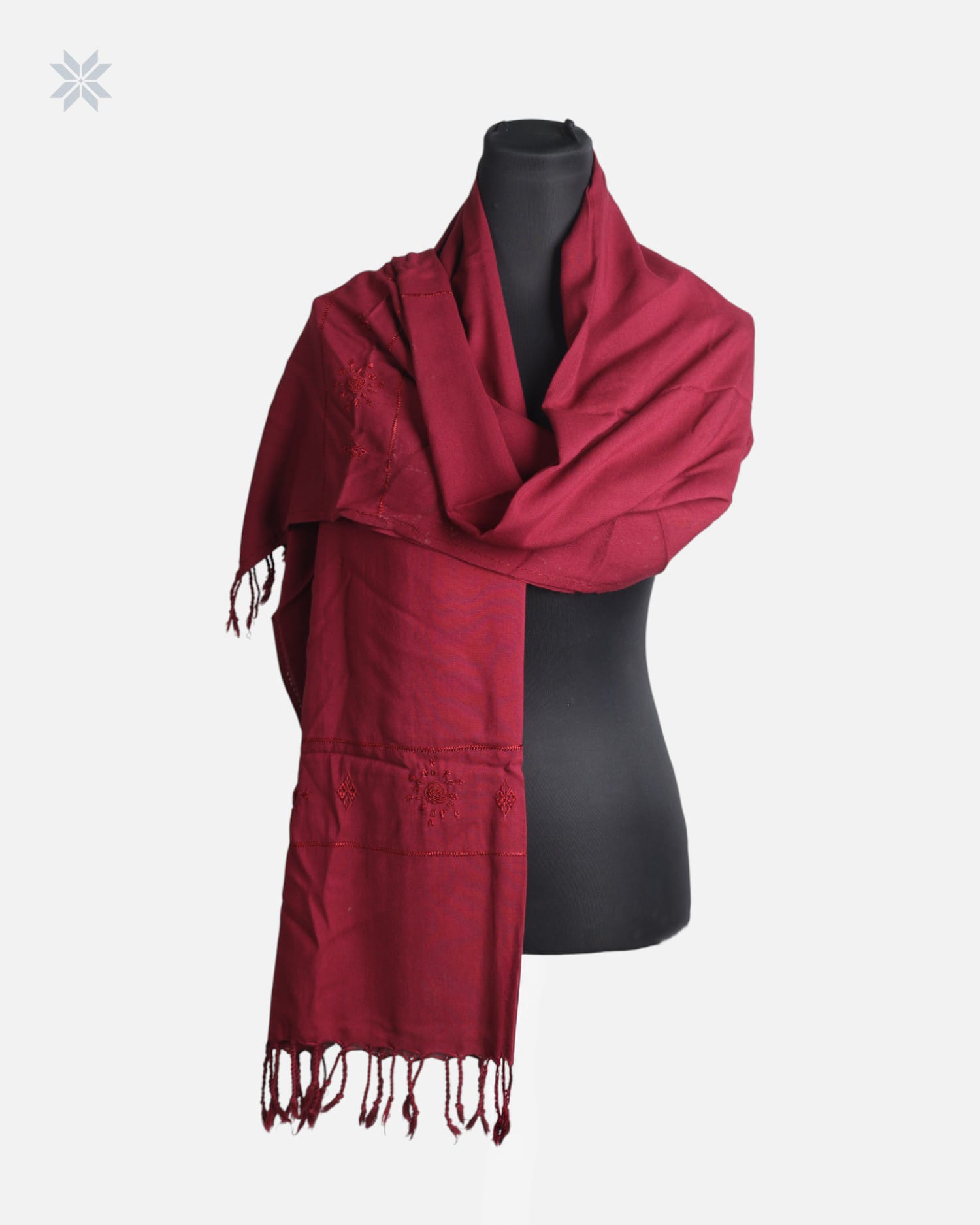 Burgundy Cotton Chador Scarf