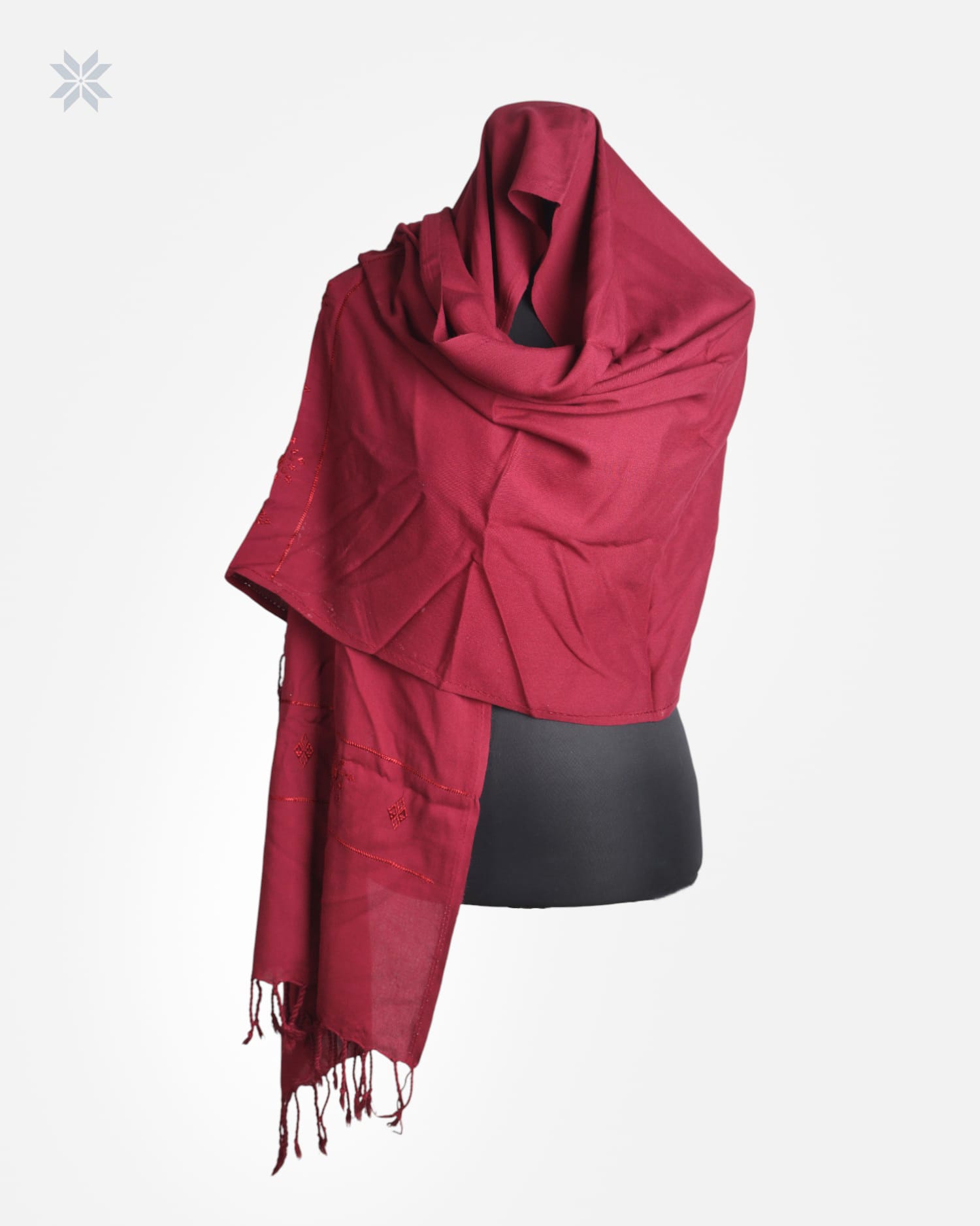 Burgundy Cotton Chador Scarf