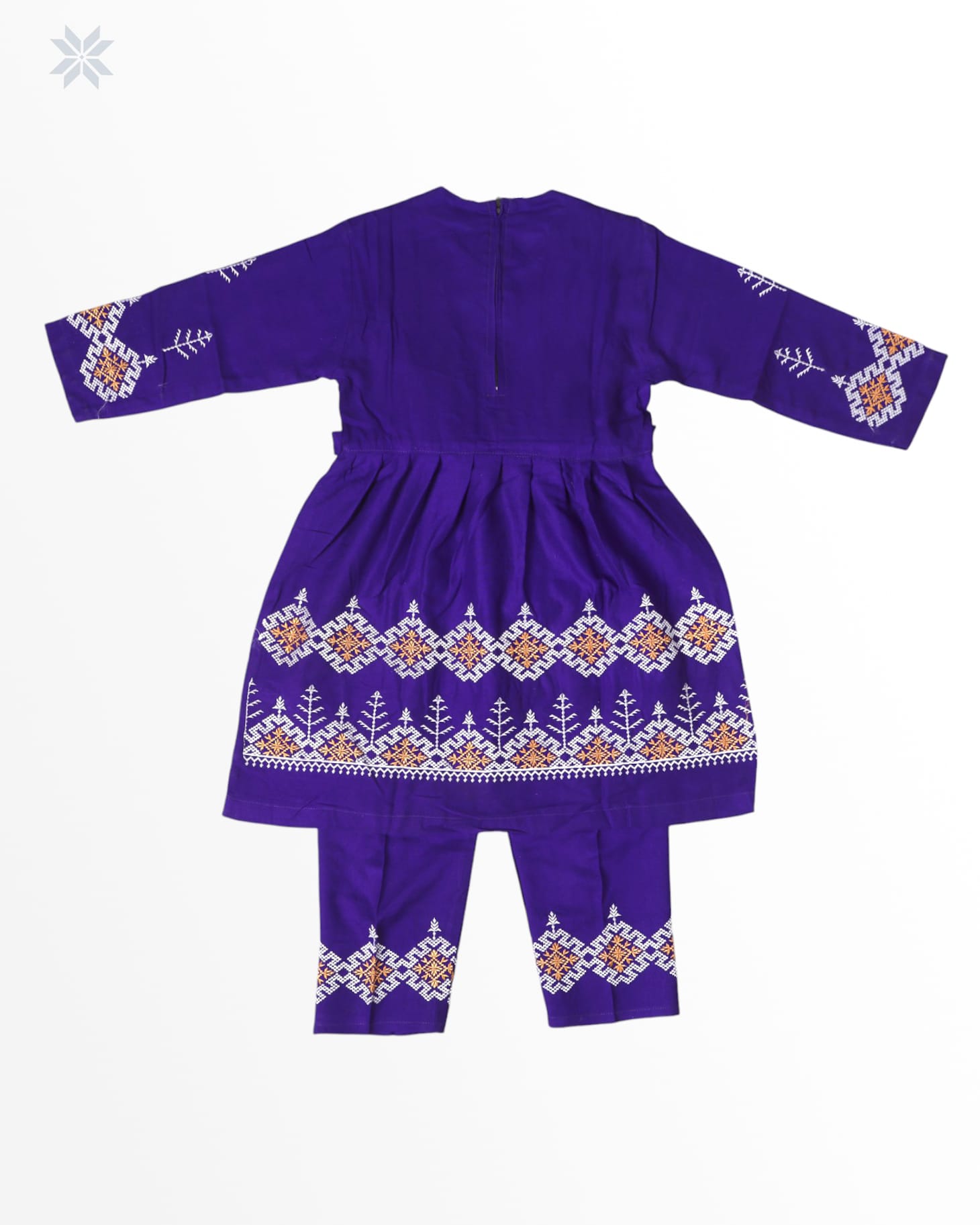 Purple Afghan Kids Dress Set