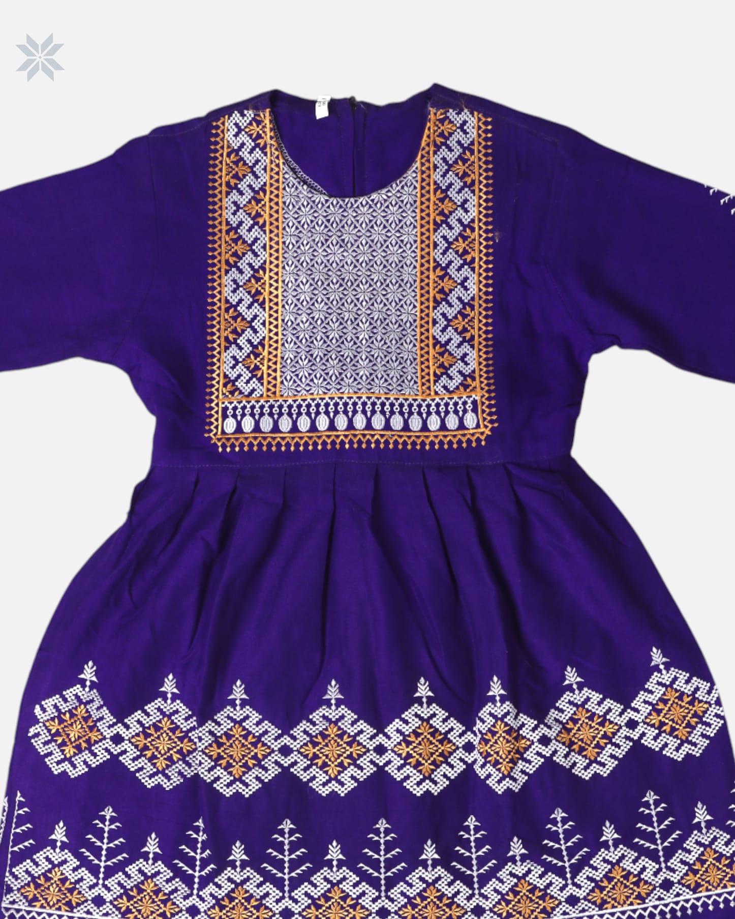Purple Afghan Kids Dress Set