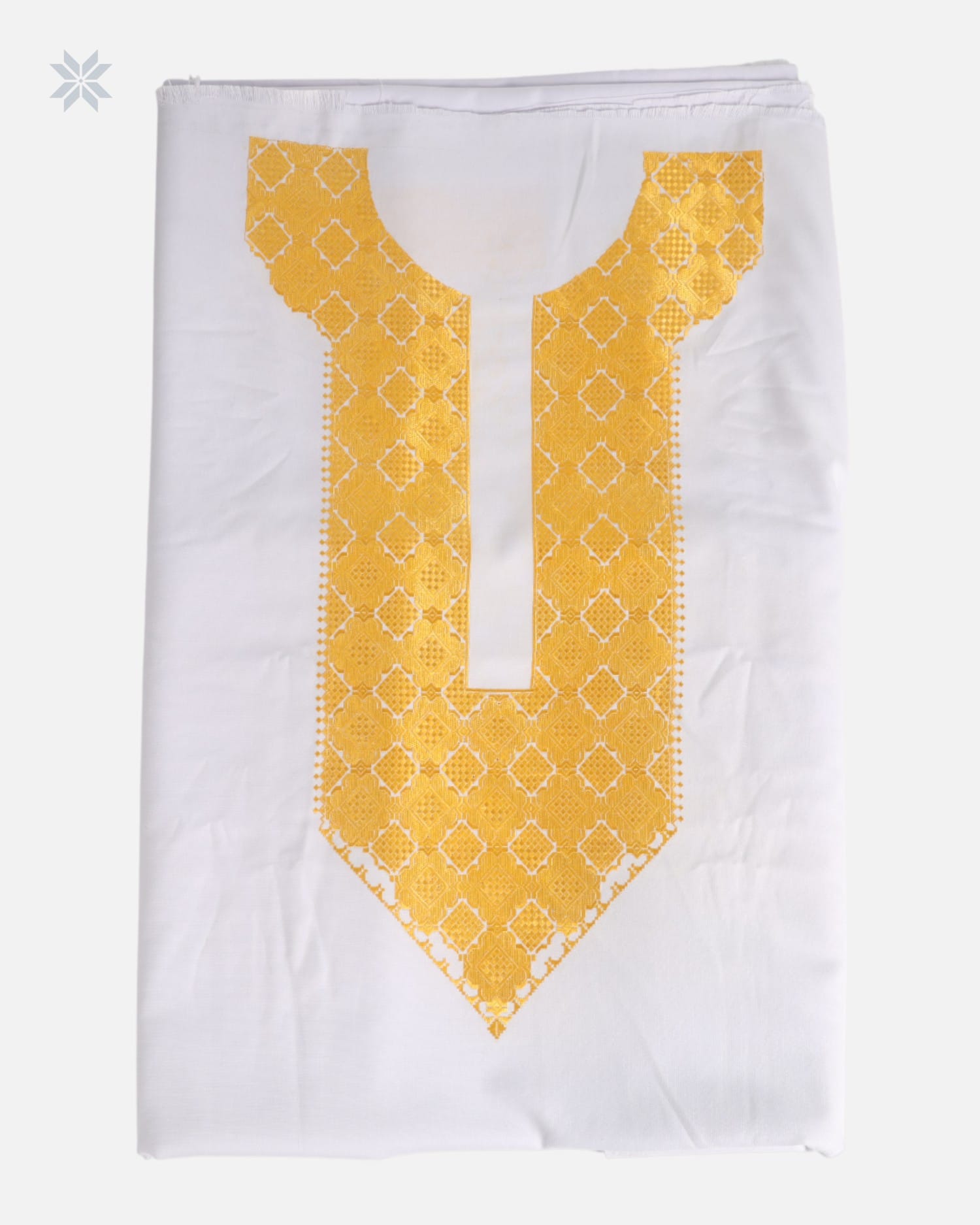 Yellow Embroidered Men's Shirt