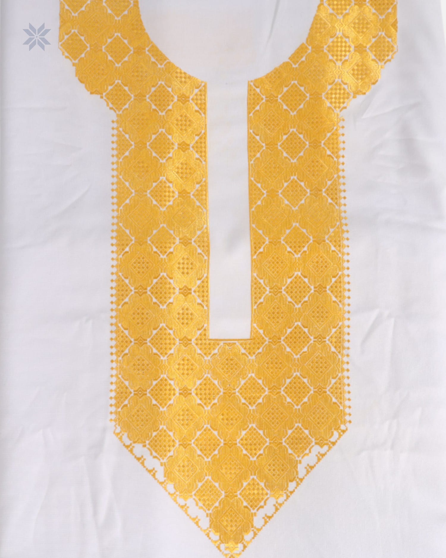 Yellow Embroidered Men's Shirt
