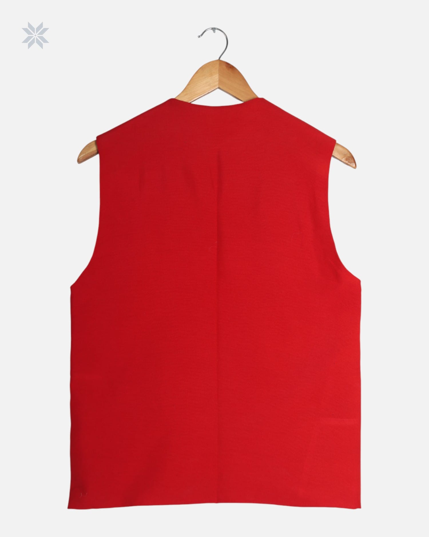Men's Red Embroidered Vest