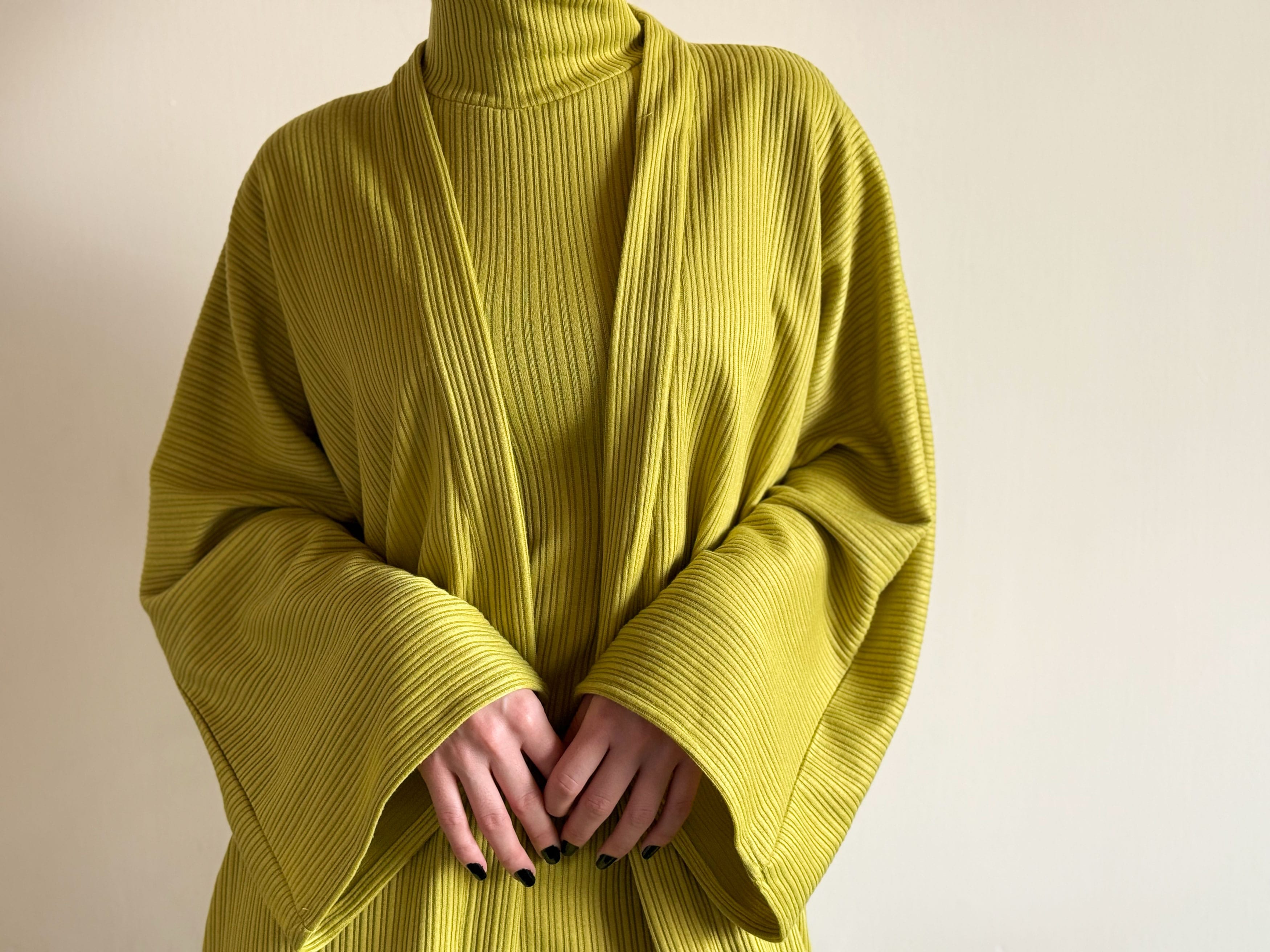 The Olive Harmony Set Slim Maxi Dress & Coordinated Long Coat