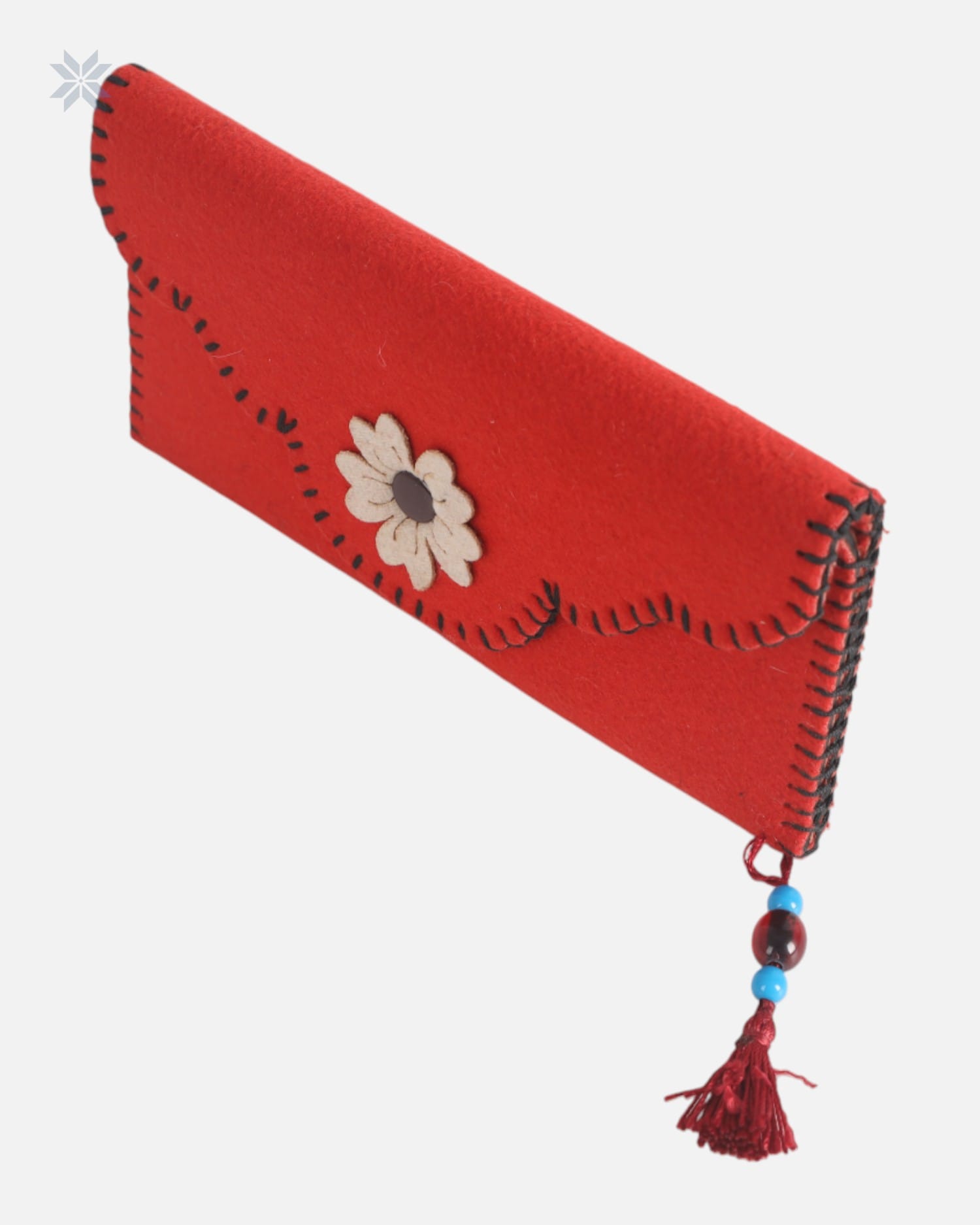 Red Handmade Felt Wallet