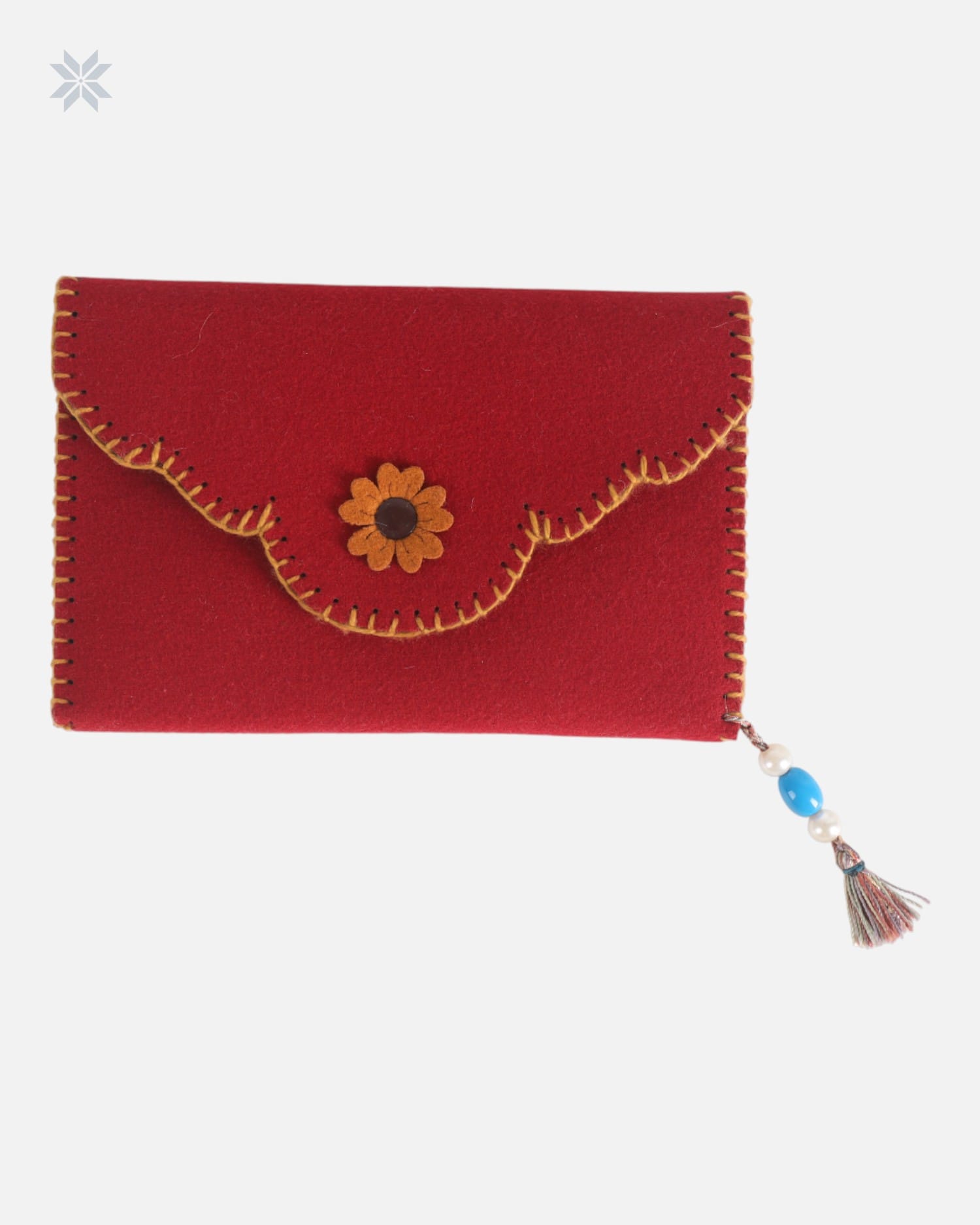 Red Handmade Felt Wallet