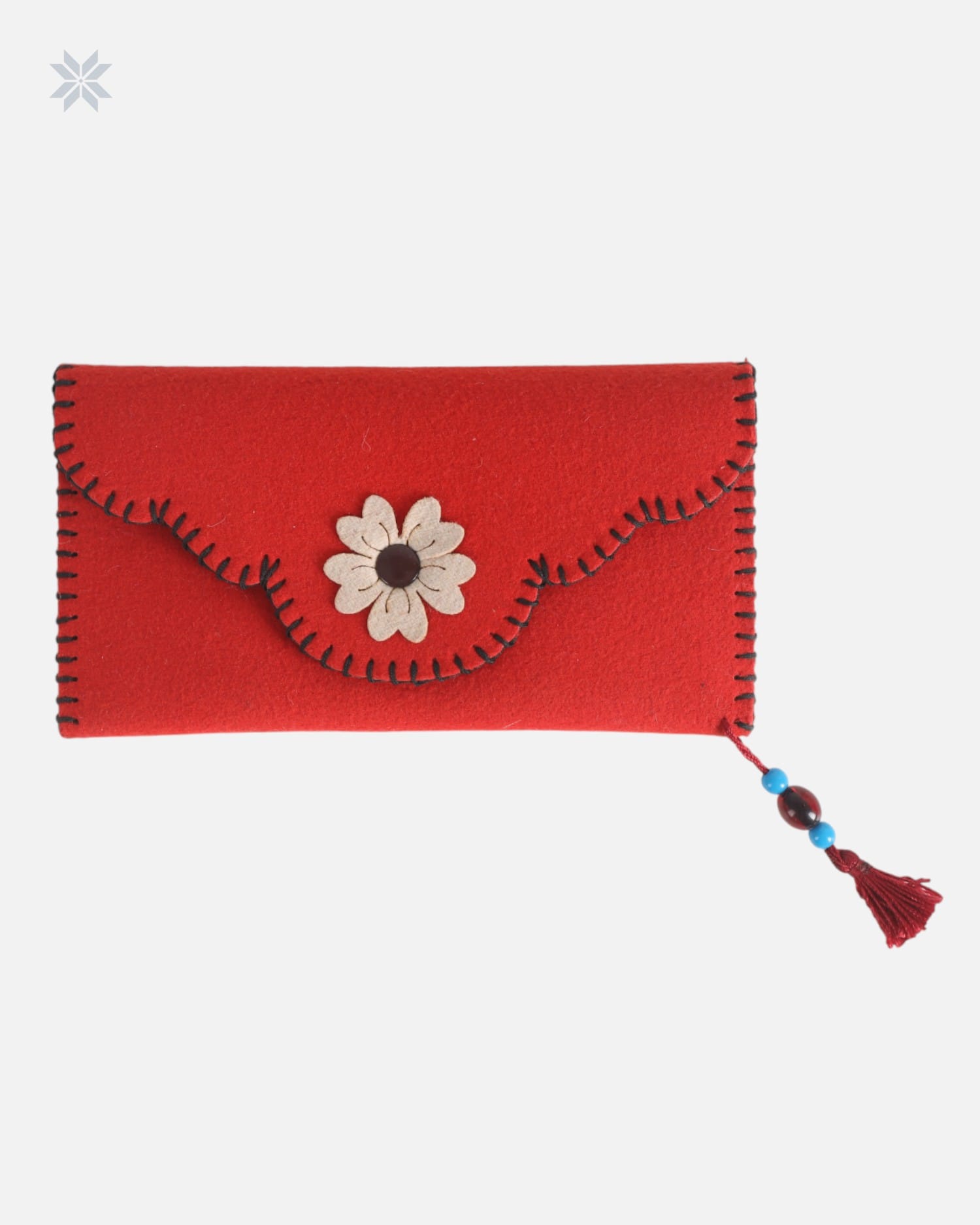 Red Handmade Felt Wallet