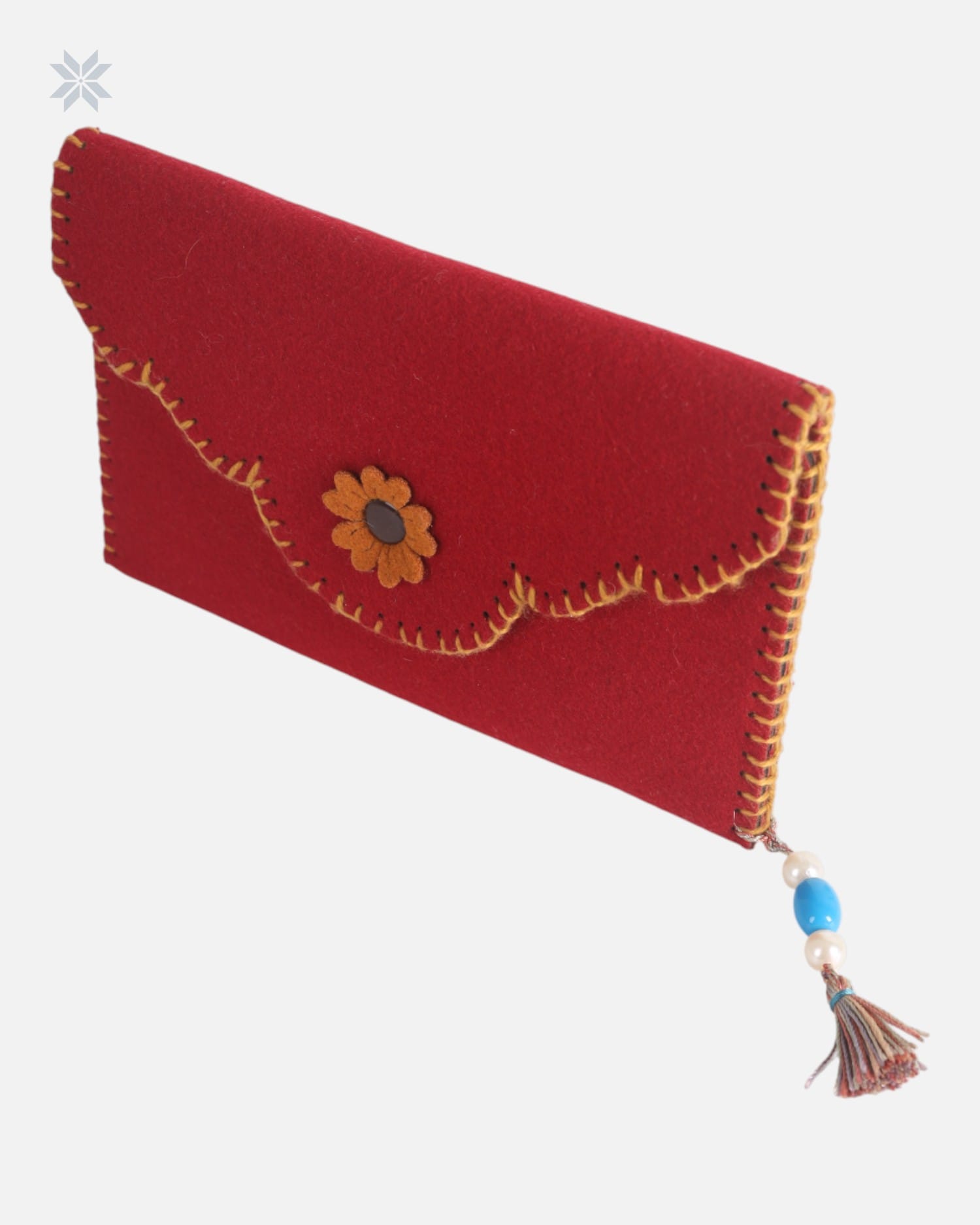 Red Handmade Felt Wallet