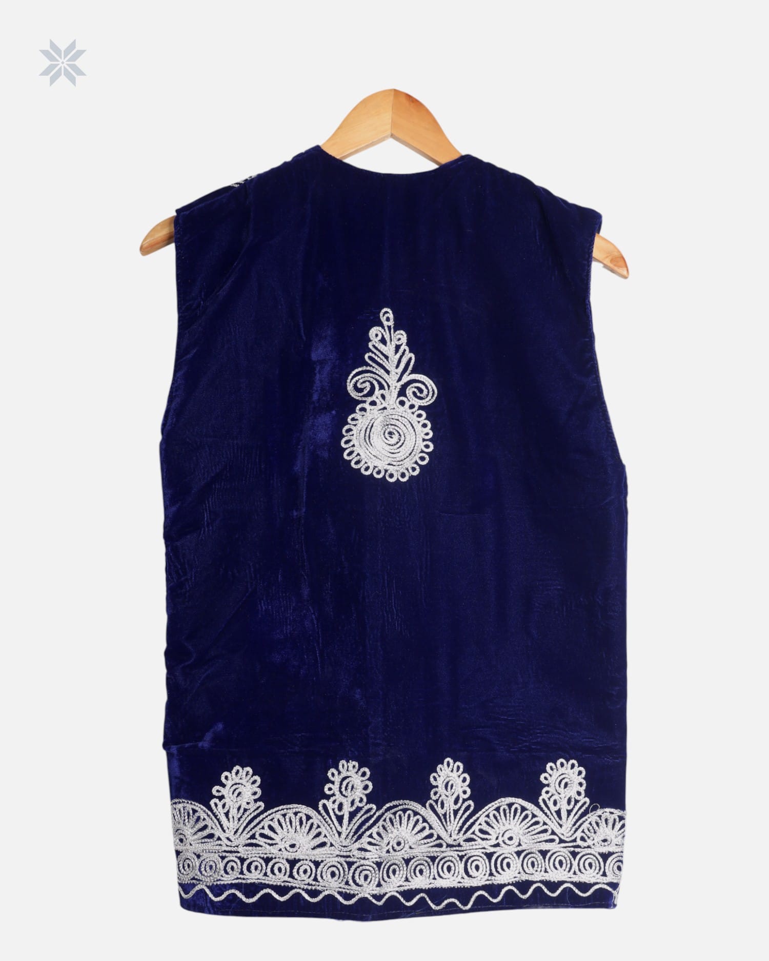 Afghan Velvet Waistcoat with Traditional Charma Dozi