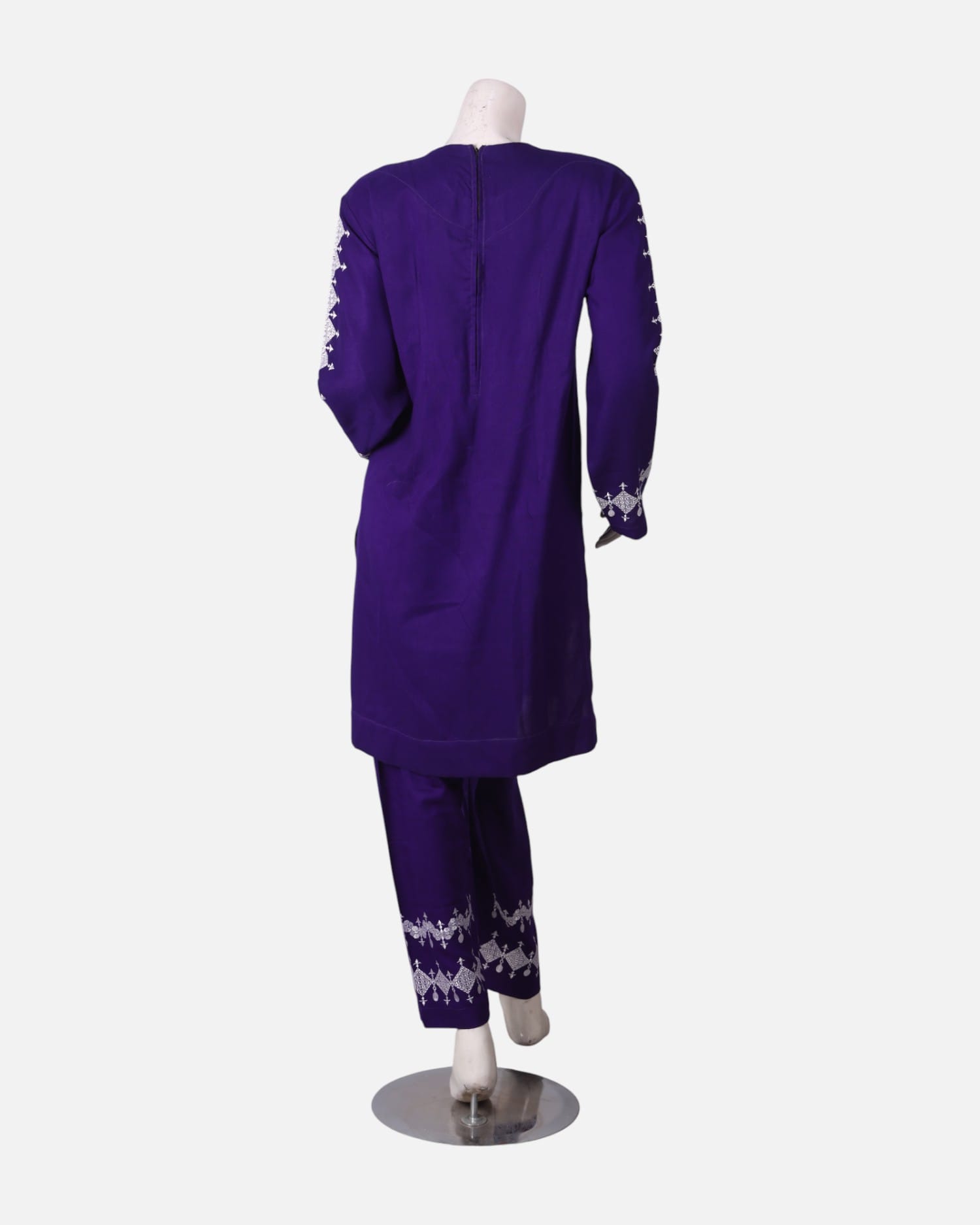 Purple Embroidered Dress