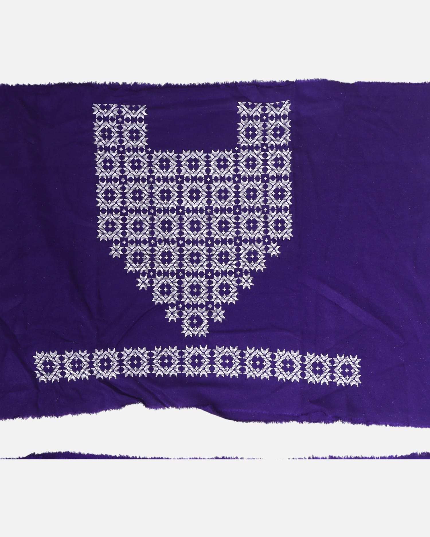 Blue Afghan Hazargi Unstitched Fabric