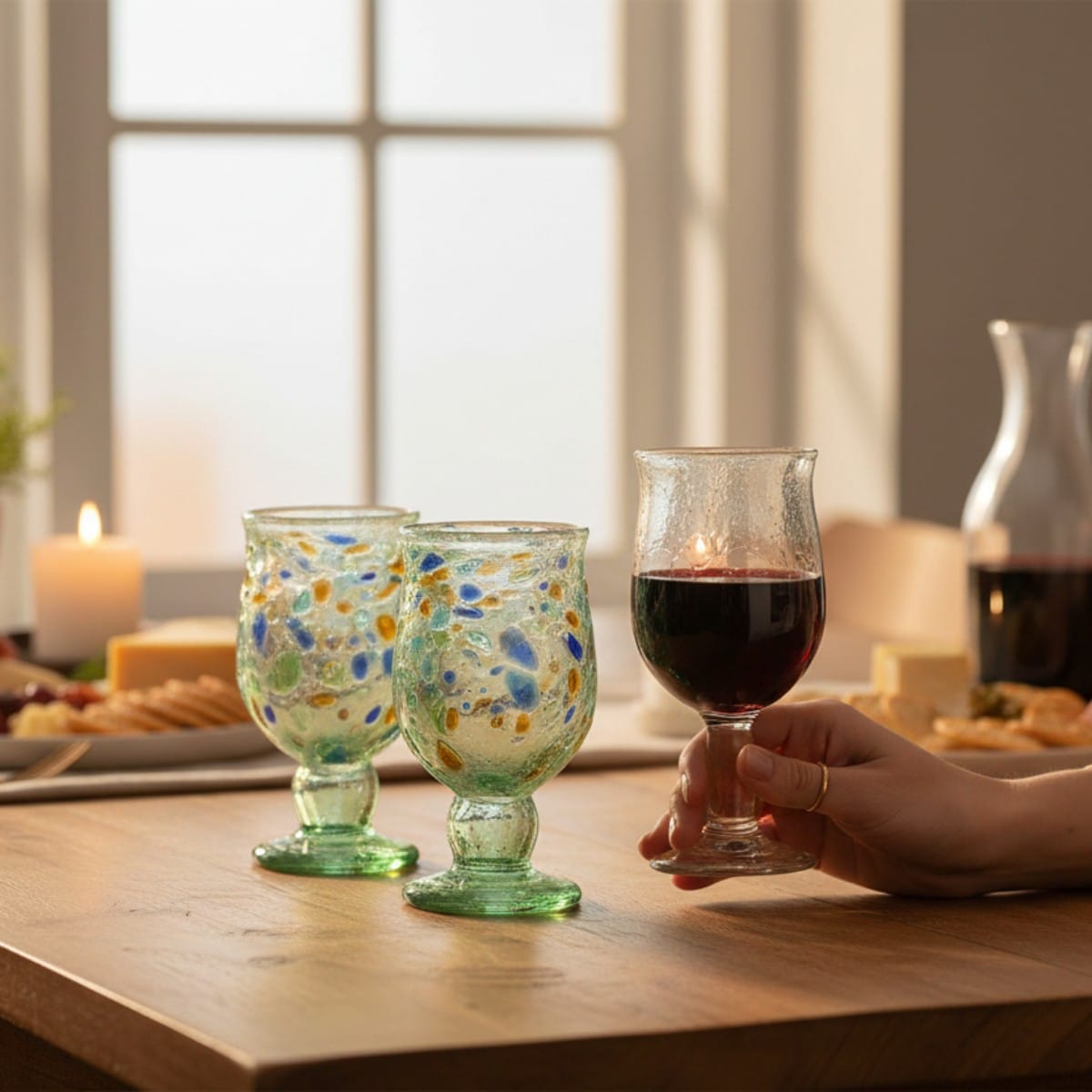 Hand-Blown Afghan Glass Set 4-Piece