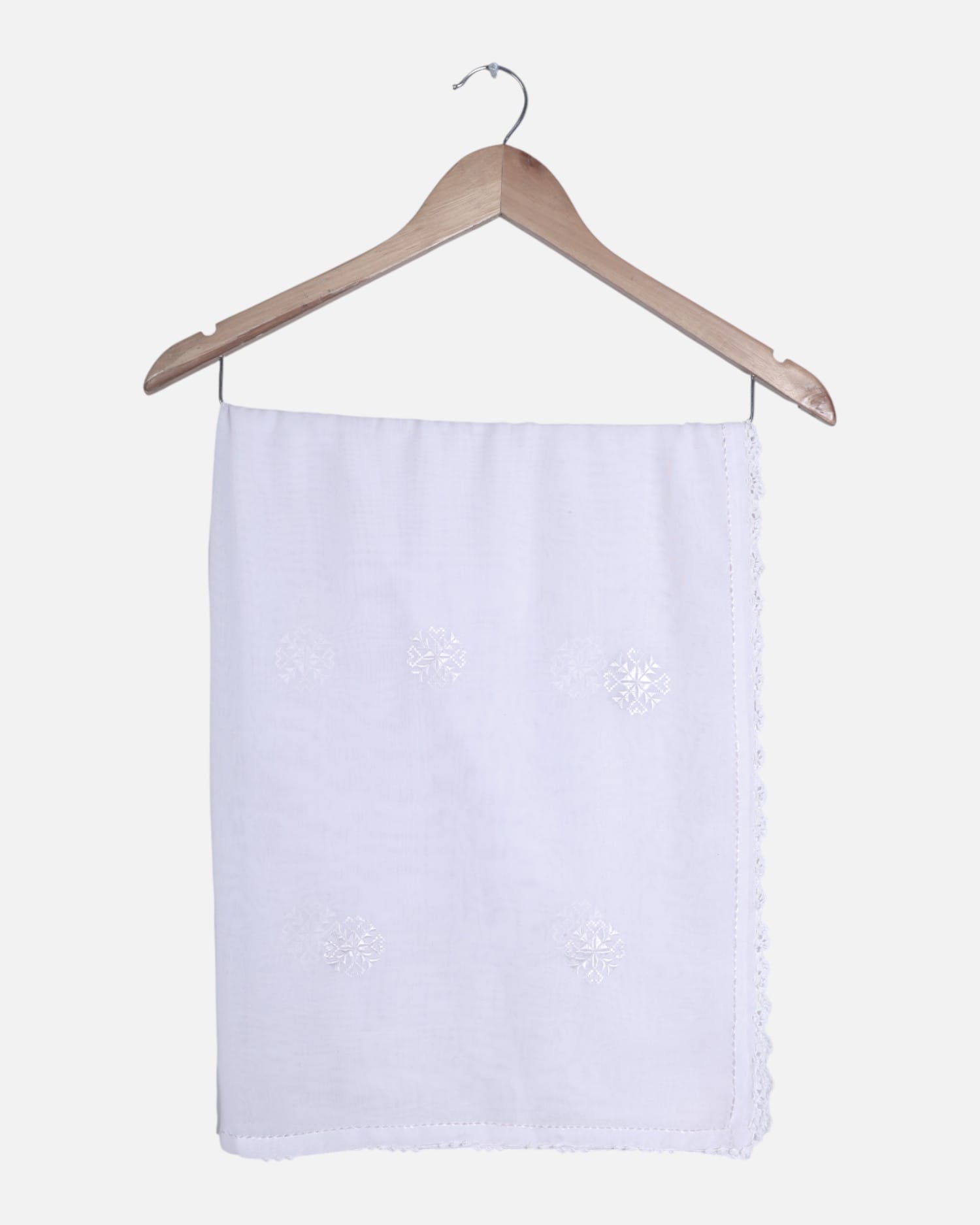 White Afghan Shawl Handmade