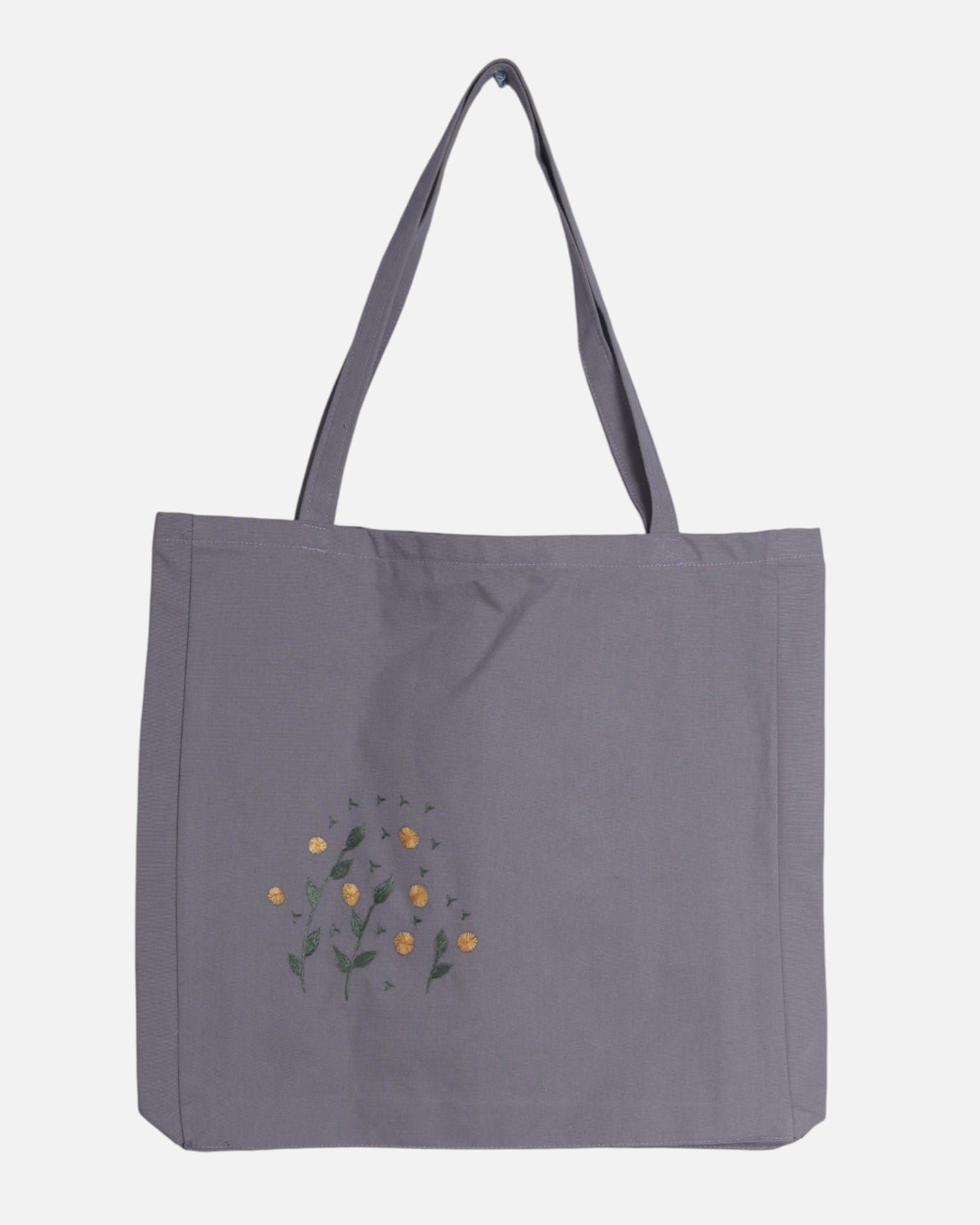 Daisies Embroidery Tote Bag, Hand Embroidery Line Bag, Laptop Bag ,Hand Embroidered Daisy Linen Bag, Embroidery Market Bag, Handmade Tote Bag,