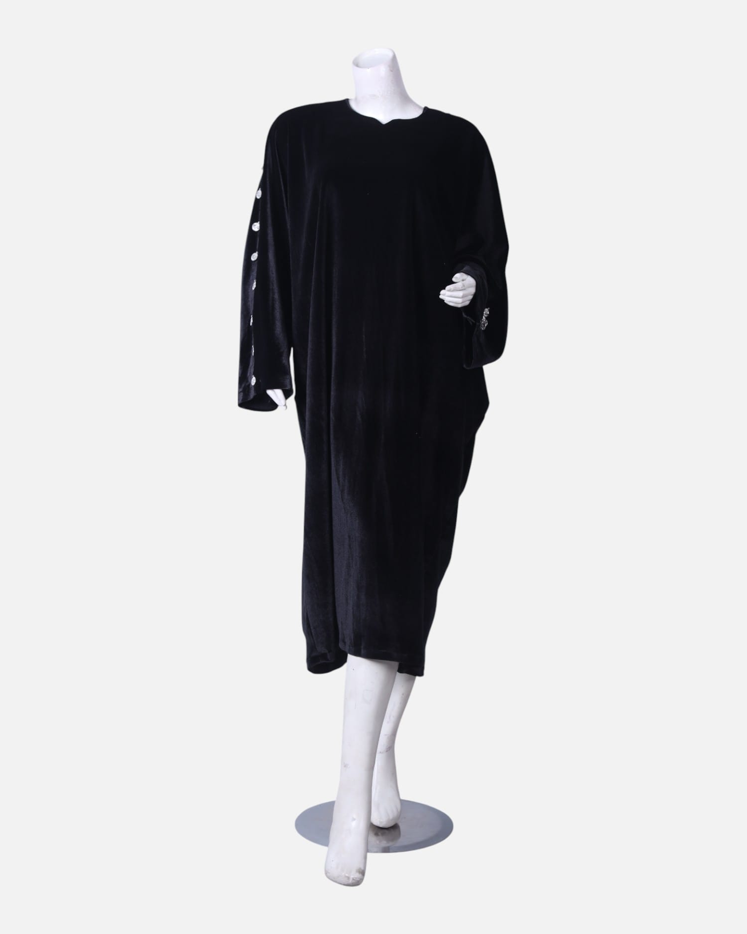 Black Luxury Crepe Prayer Dress-Fit Modest Dress for Women – Everyday & Formal Wear