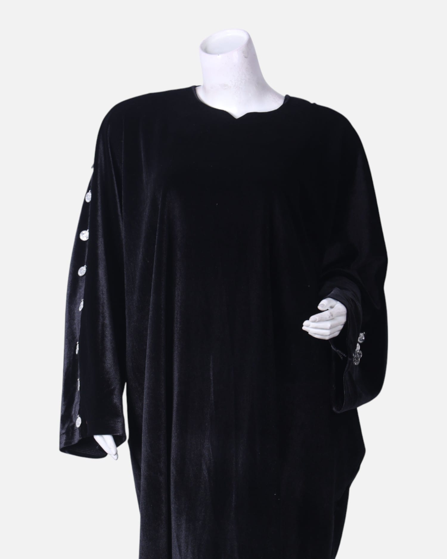 Black Luxury Crepe Prayer Dress-Fit Modest Dress for Women – Everyday & Formal Wear