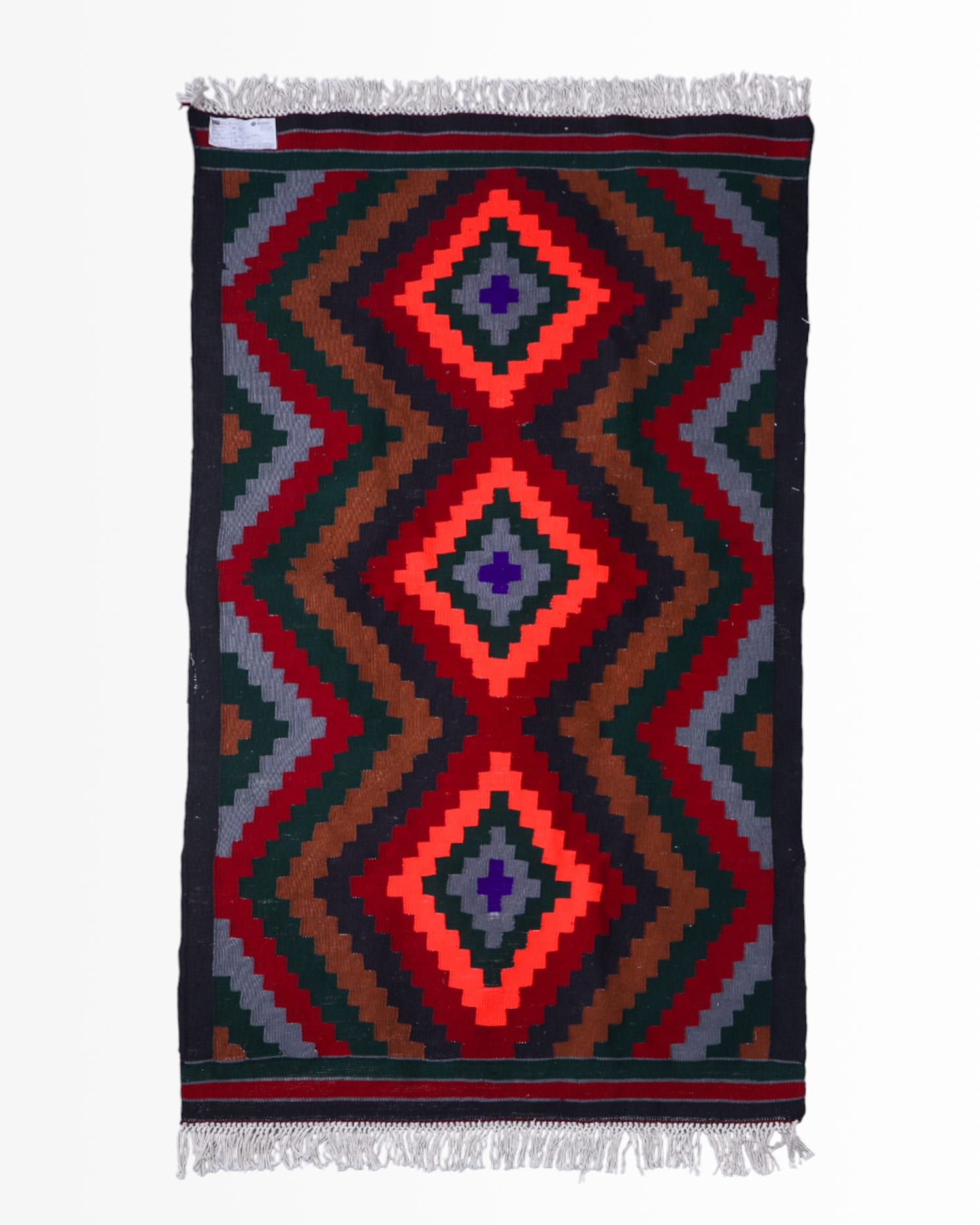 Handmade  Kilim Rug 176×90 cm | Tribal Wool Kilim Runner | Multicolor Geometric Handwoven Rug for Home & Office