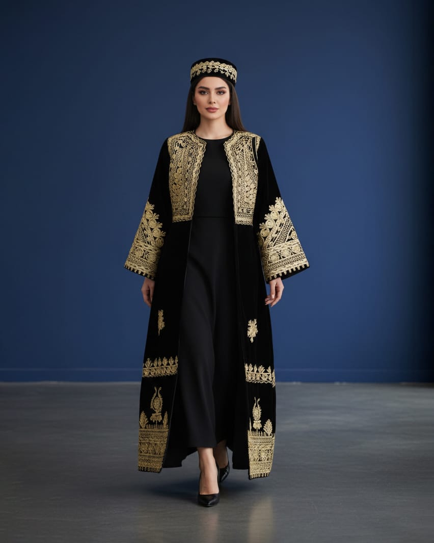 Long Coat Charma Dozi Chapan with Hat