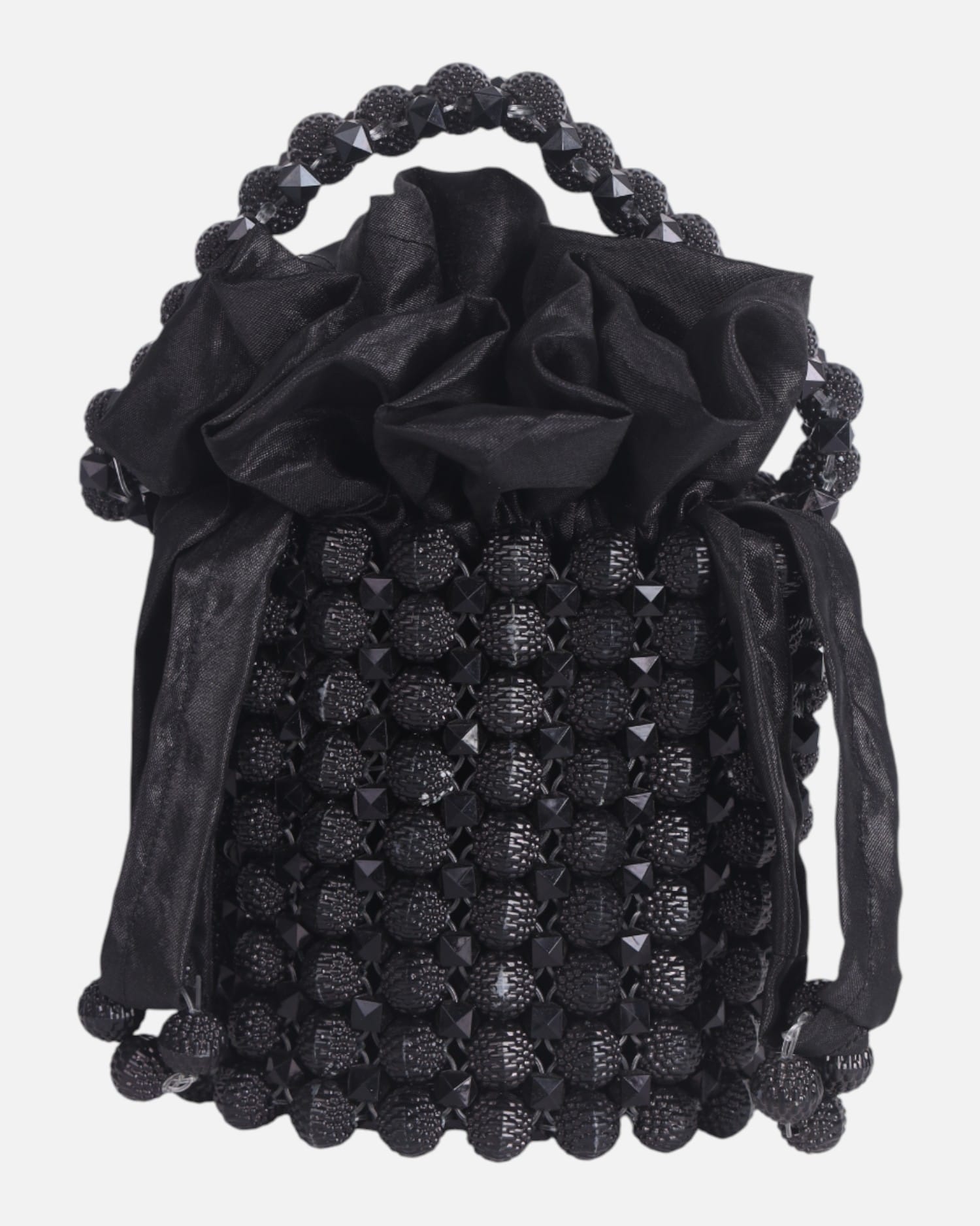 Black Crystal Bag, Evening Handbag, Luxury Party Bag, Elegant Shiny Clutch, Handmade Sparkle Purse, Beaded Accessories