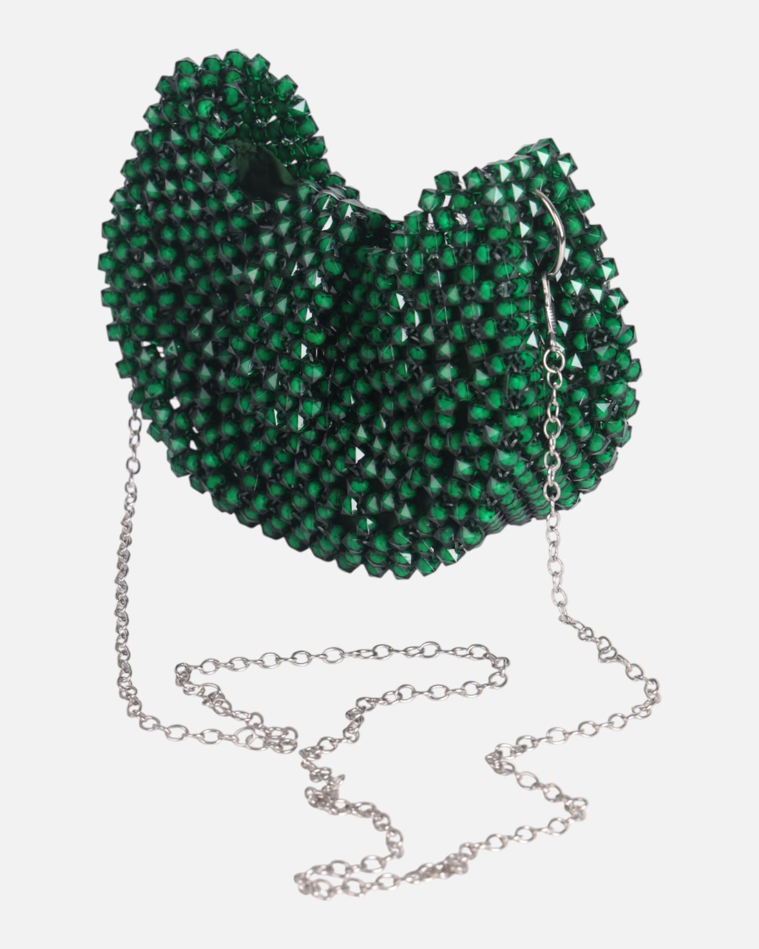 Crystal Beaded Evening Bag – Green Sparkly Crossbody Purse for Weddings & Parties