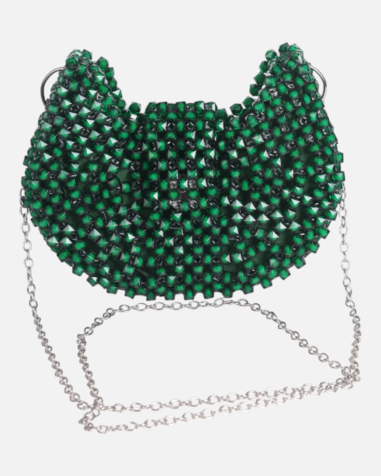 Crystal Beaded Evening Bag – Green Sparkly Crossbody Purse for Weddings & Parties