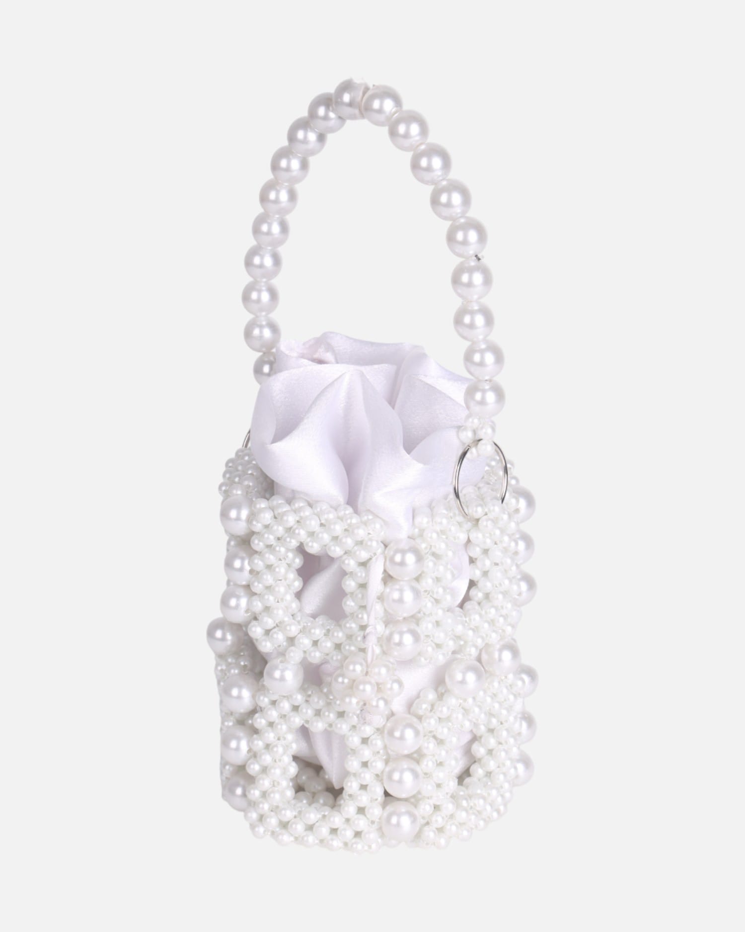 White beaded bag , crystal white bag , purse , unique bag, luxurious bag