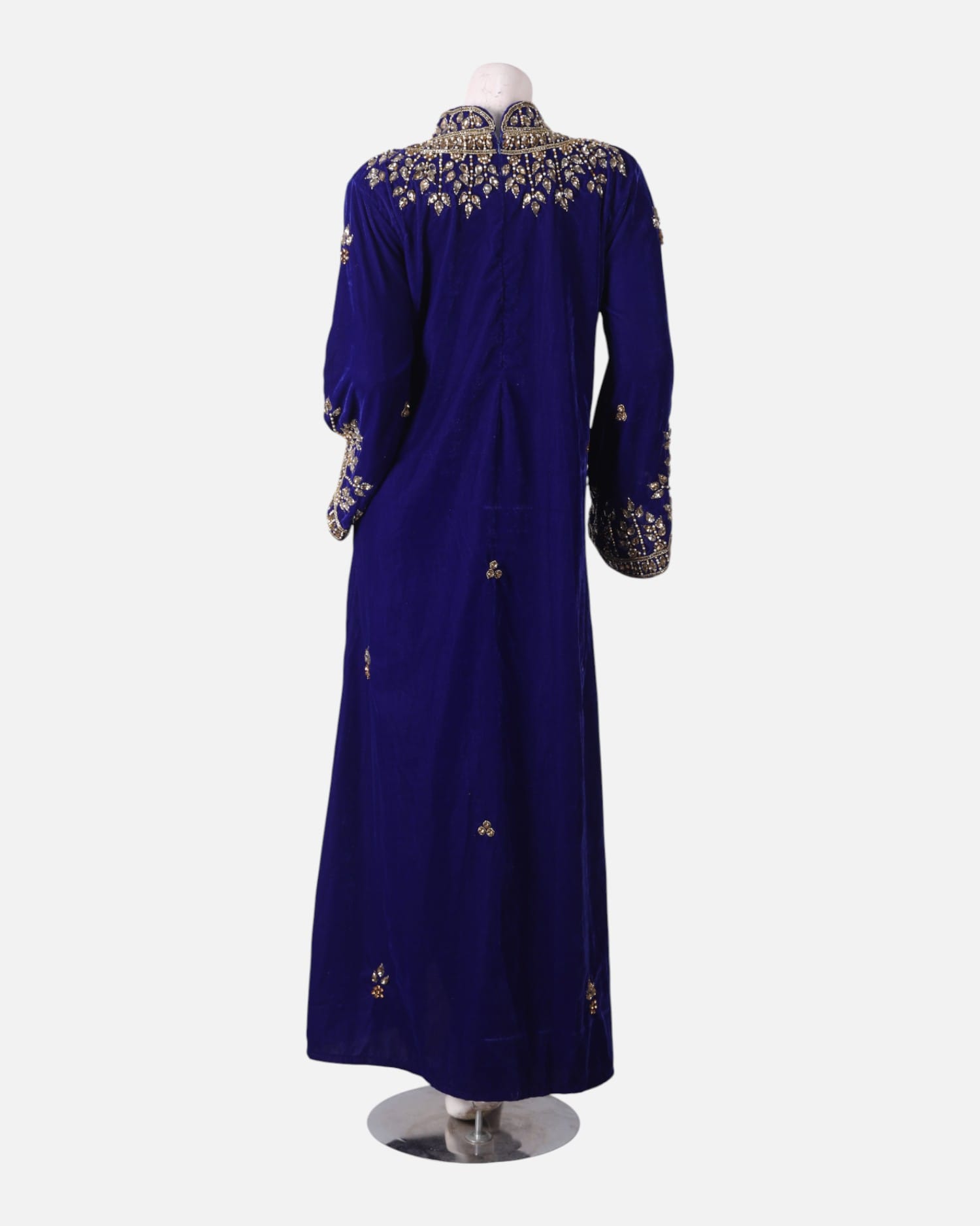Arebic Embroidered Velvet Gown – Luxury Afghan Formal Dress for Women