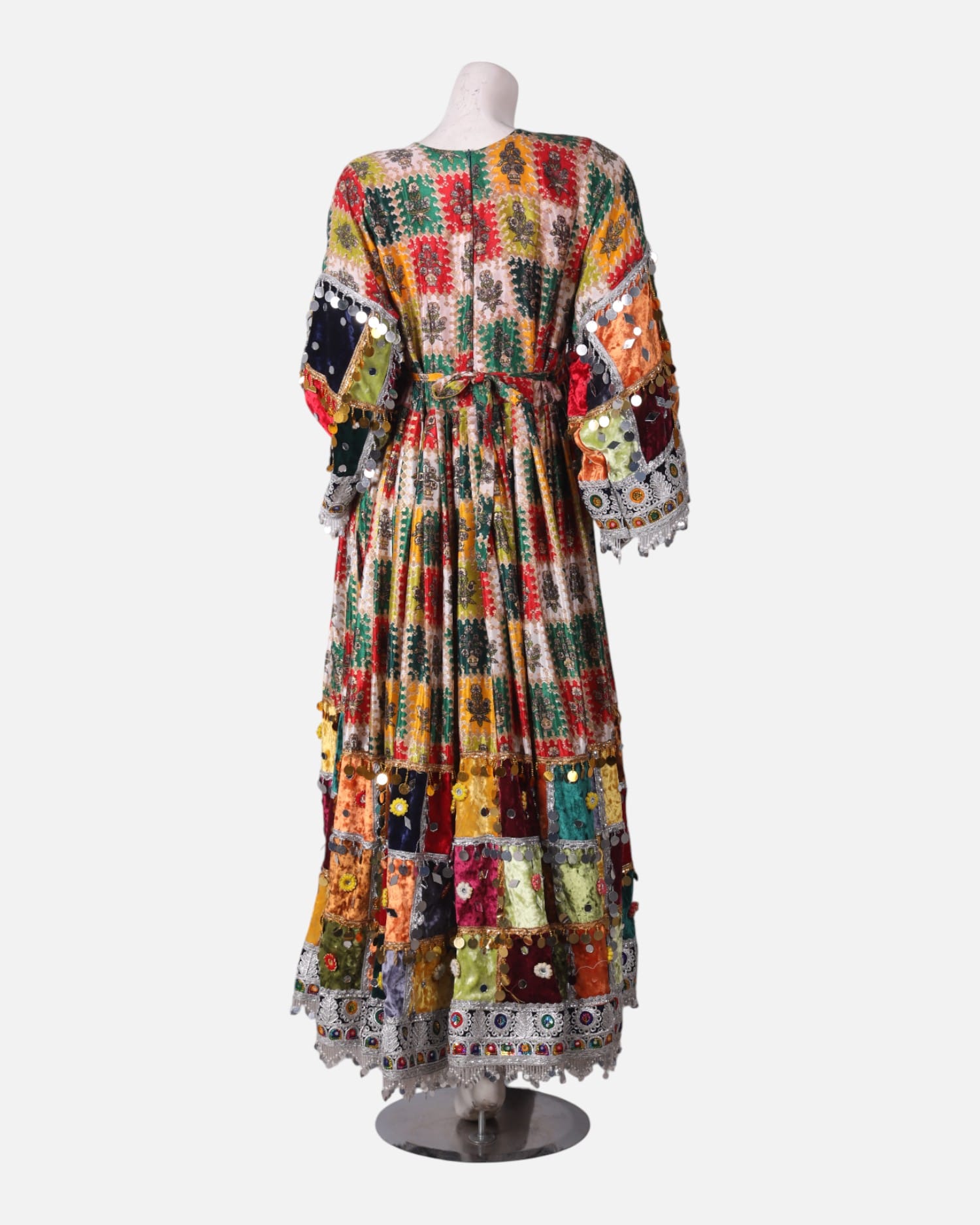 Gand Afghan Dress Multicolor Handmade Banaras & Velvet Traditional