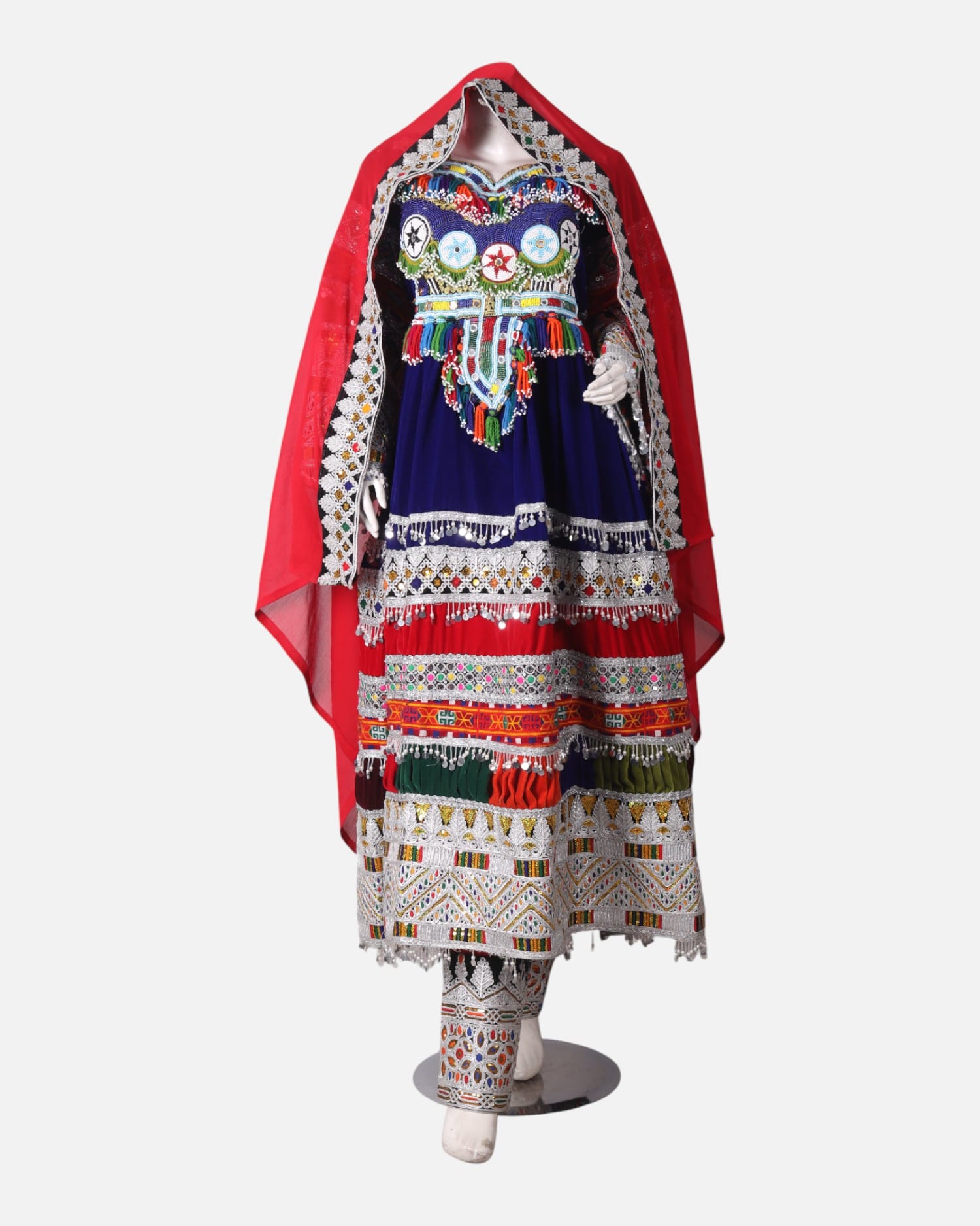 Gand Afghan Traditional Velvet Dress – Cultural Handmade