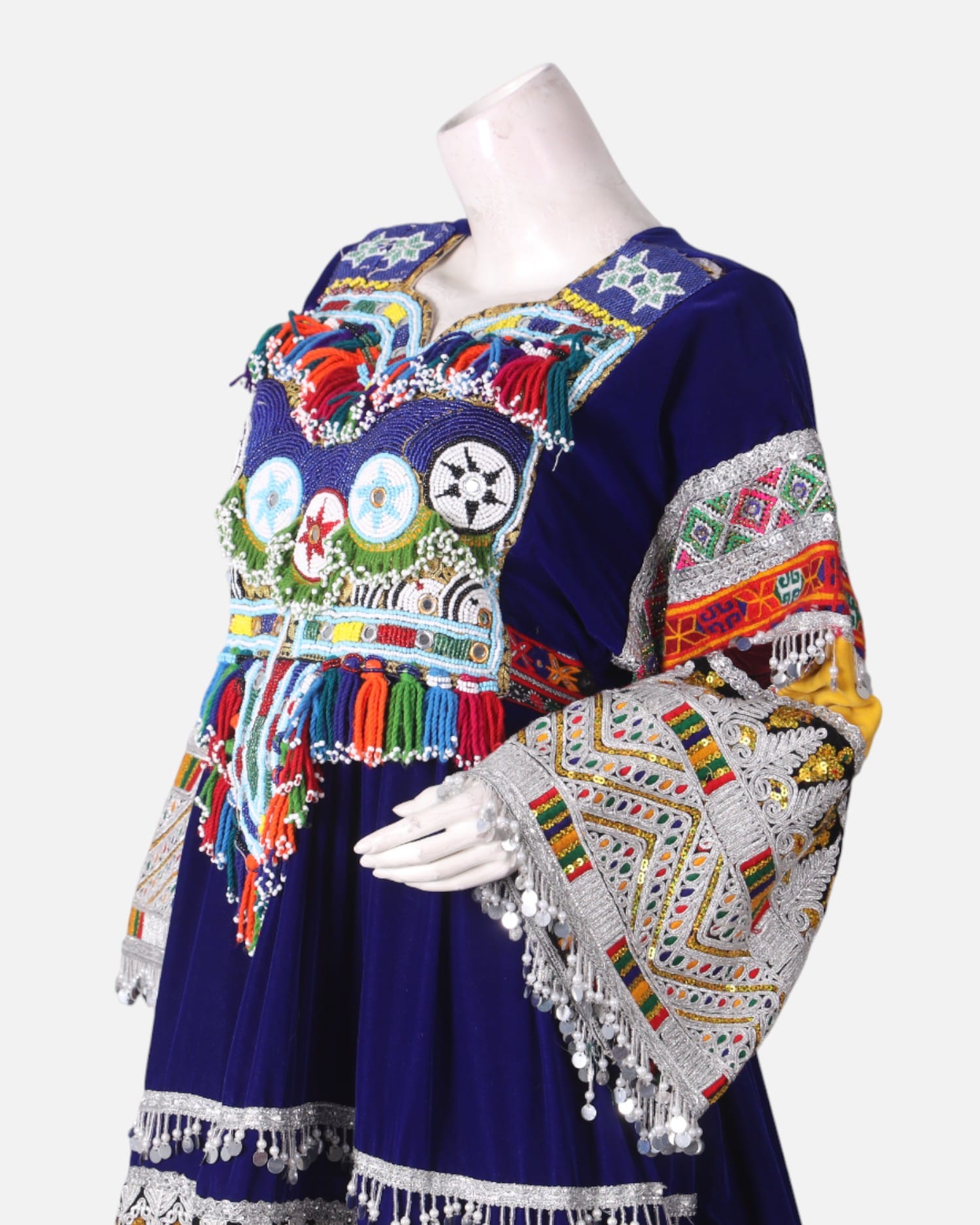 Gand Afghan Traditional Velvet Dress – Cultural Handmade