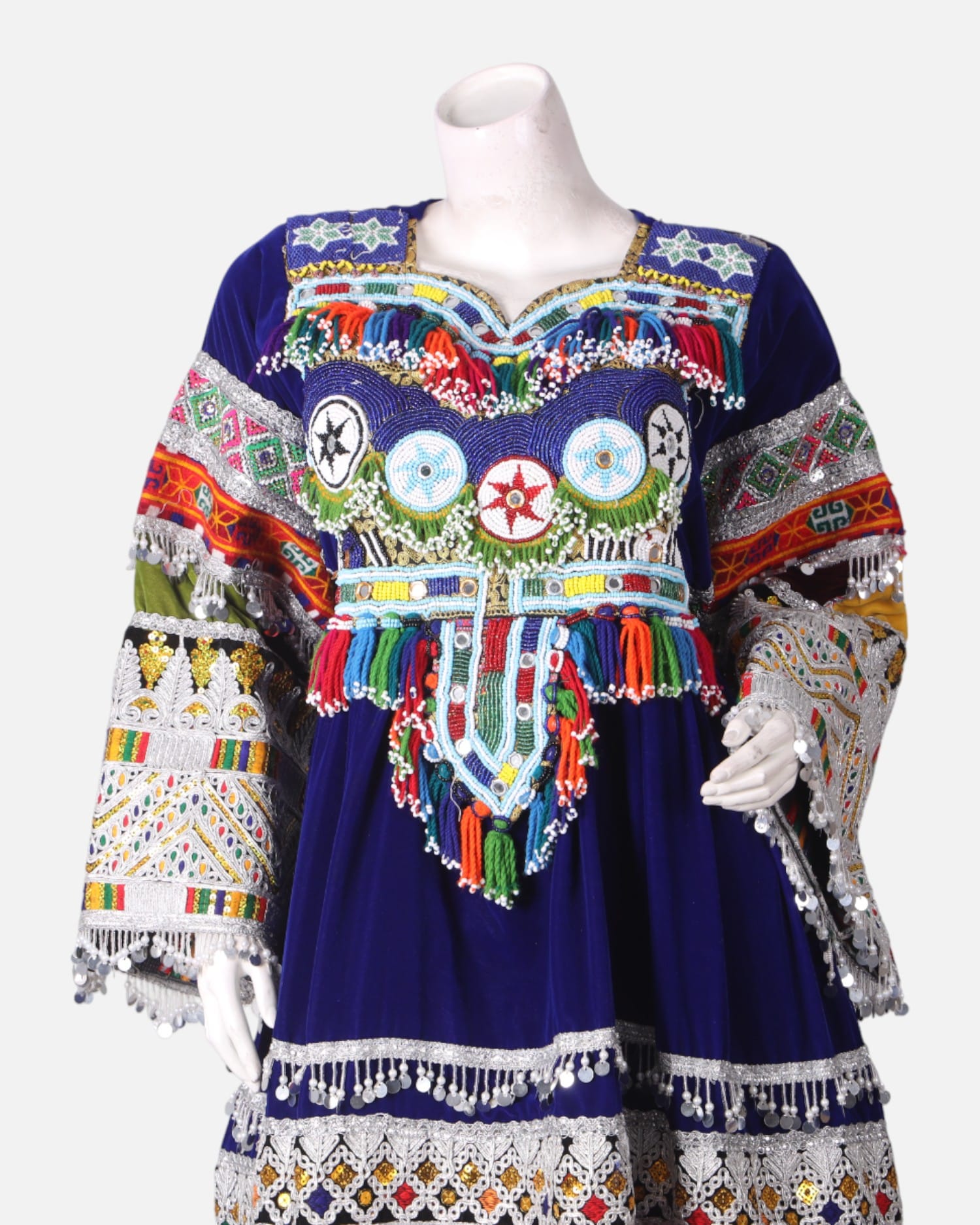Gand Afghan Traditional Velvet Dress – Cultural Handmade