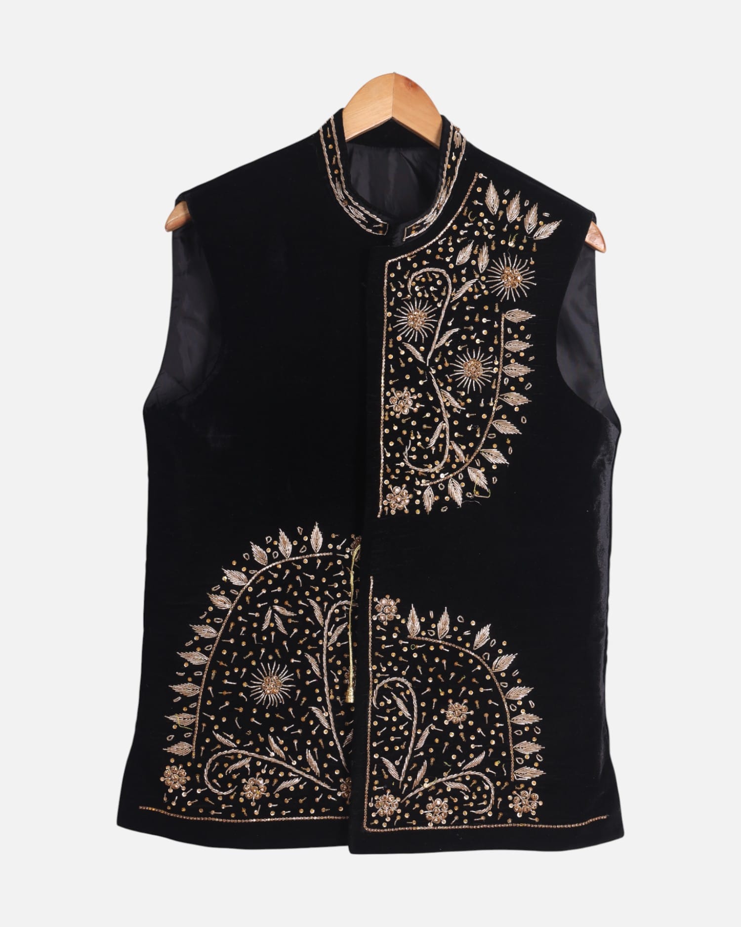 Waistcoat Velvet Embroidered Afghan Kuchi Waistcoat