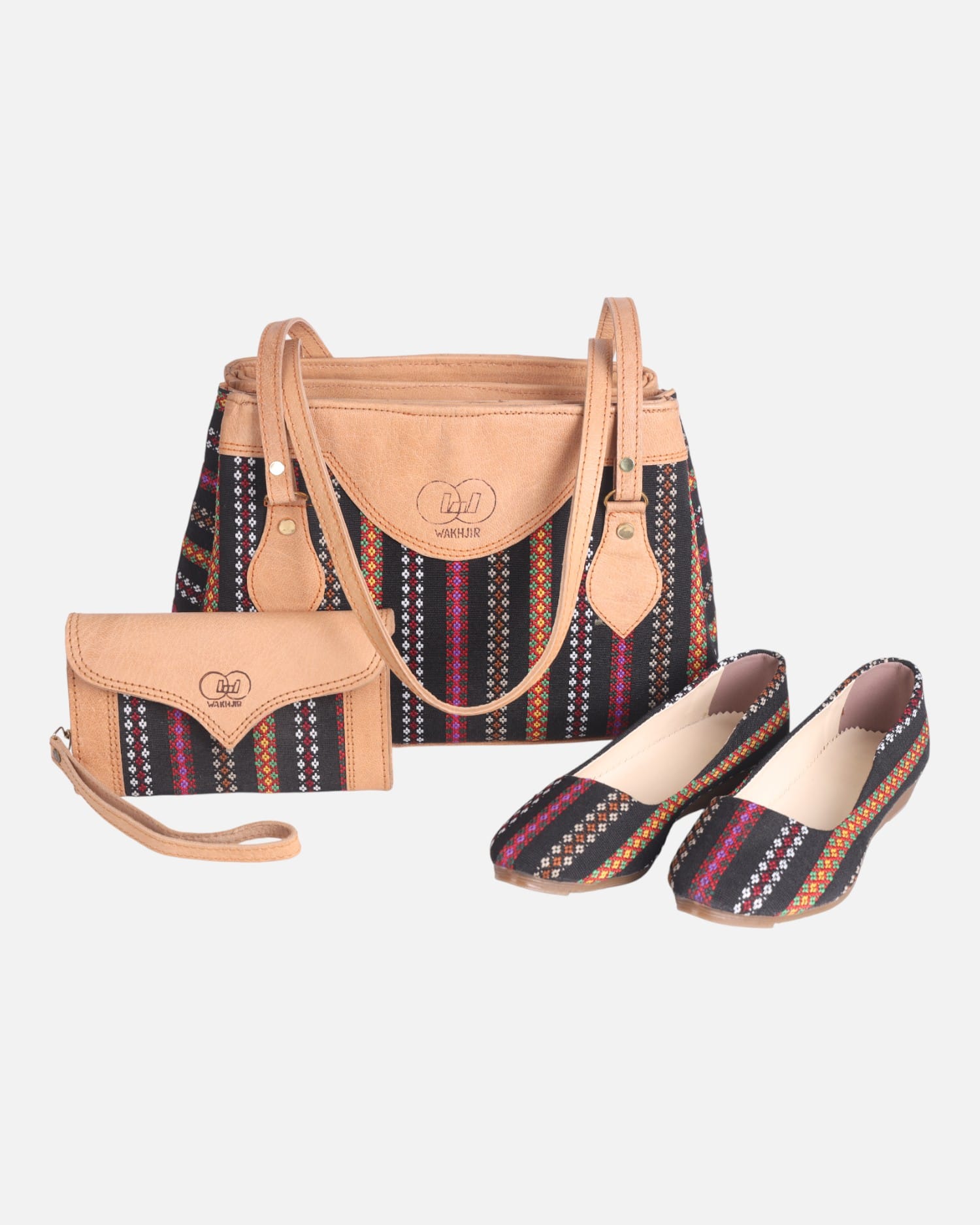 Leather Handbag, Shoes & Wallet Set – Traditional Afghan Goat Leather